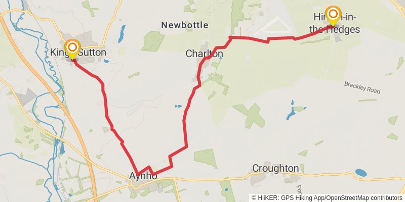 Wellingborough Loop in West Northamptonshire stage 17 Map