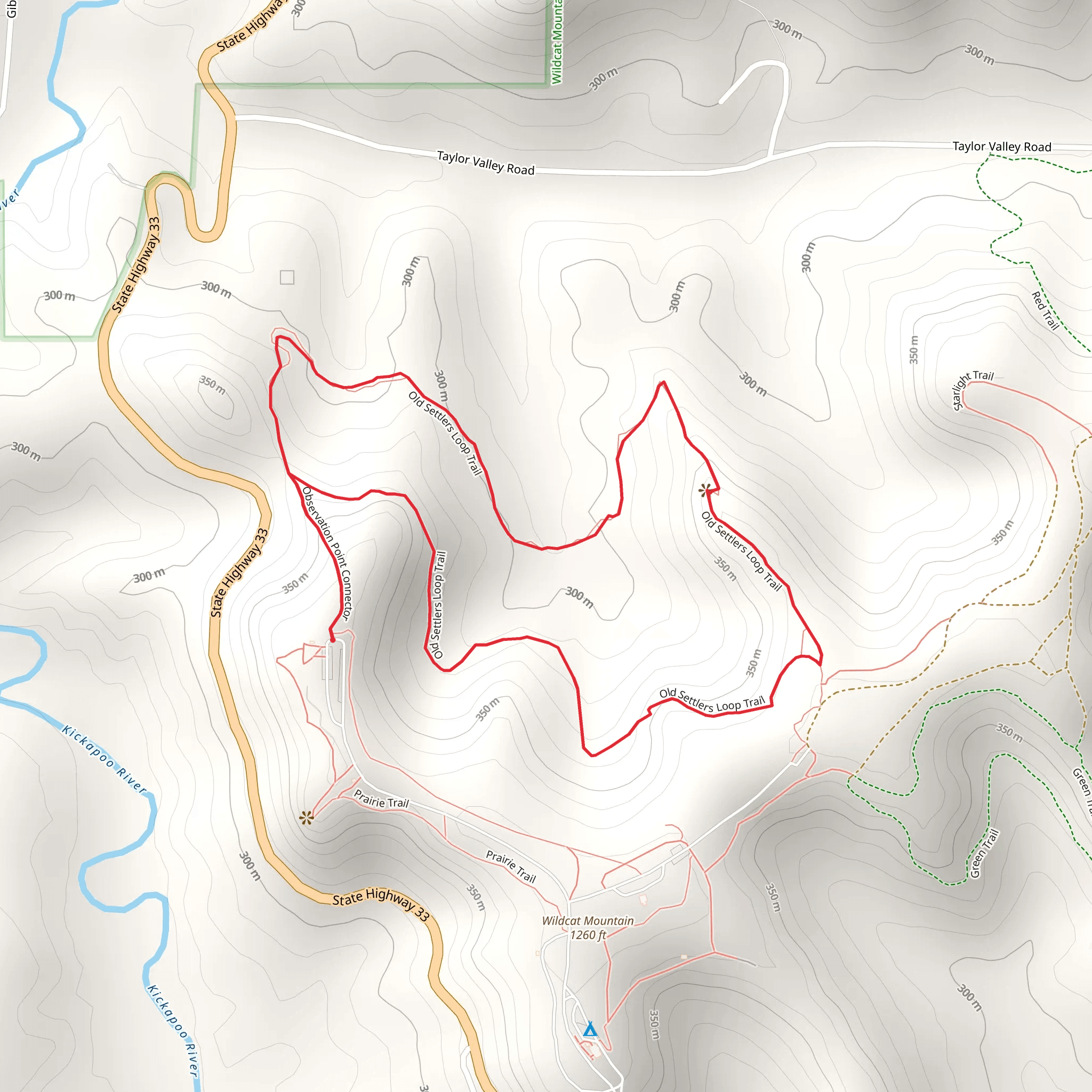 Old Settlers Loop Trail mobile static map