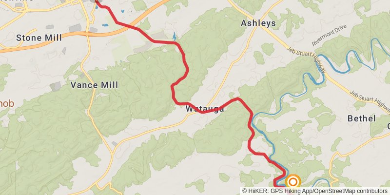 Virginia Creeper Trail stage 3 Map