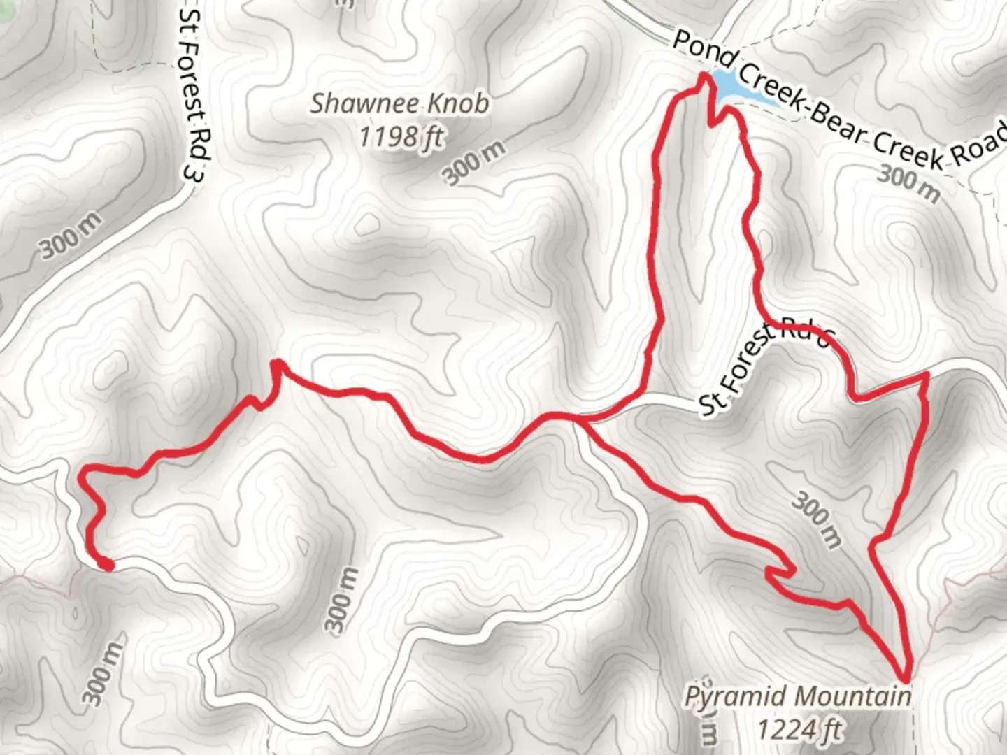 An image depicting the trail Silver Arrow Trail and Hobey Hollow Loop Trail and its surrounding area.