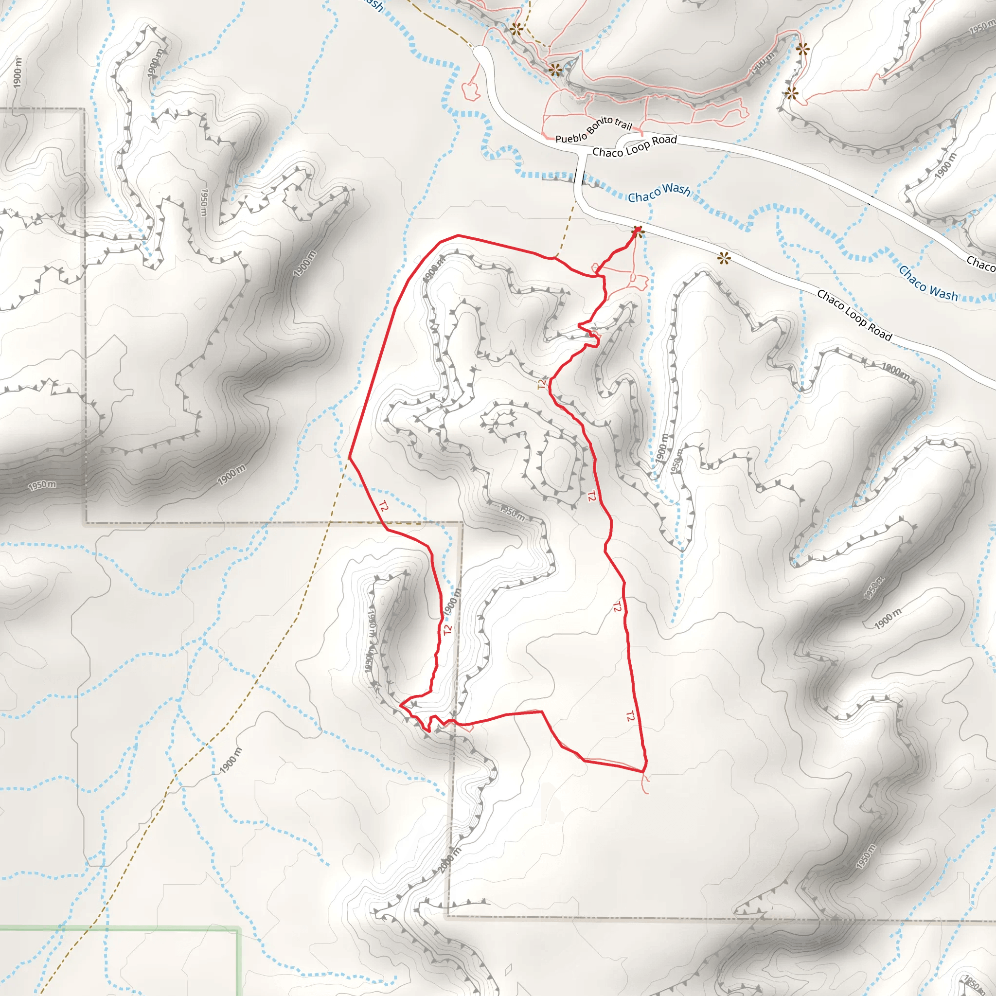 South Mesa and Tsin Kletsin Loop Trail mobile static map