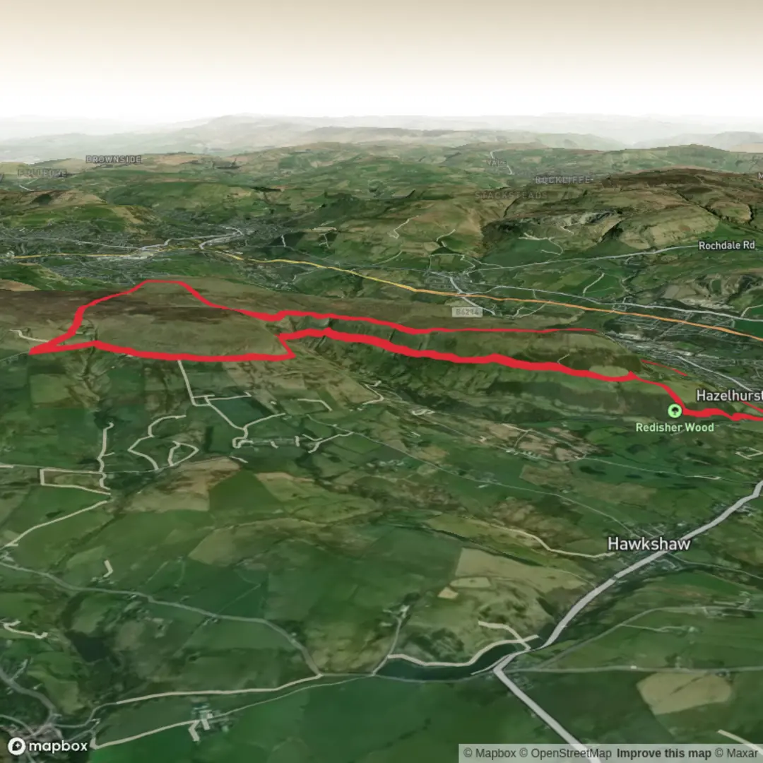 An image depicting the trail Hike from Holcombe brook/bull hill/crowtorn/back and its surrounding area.