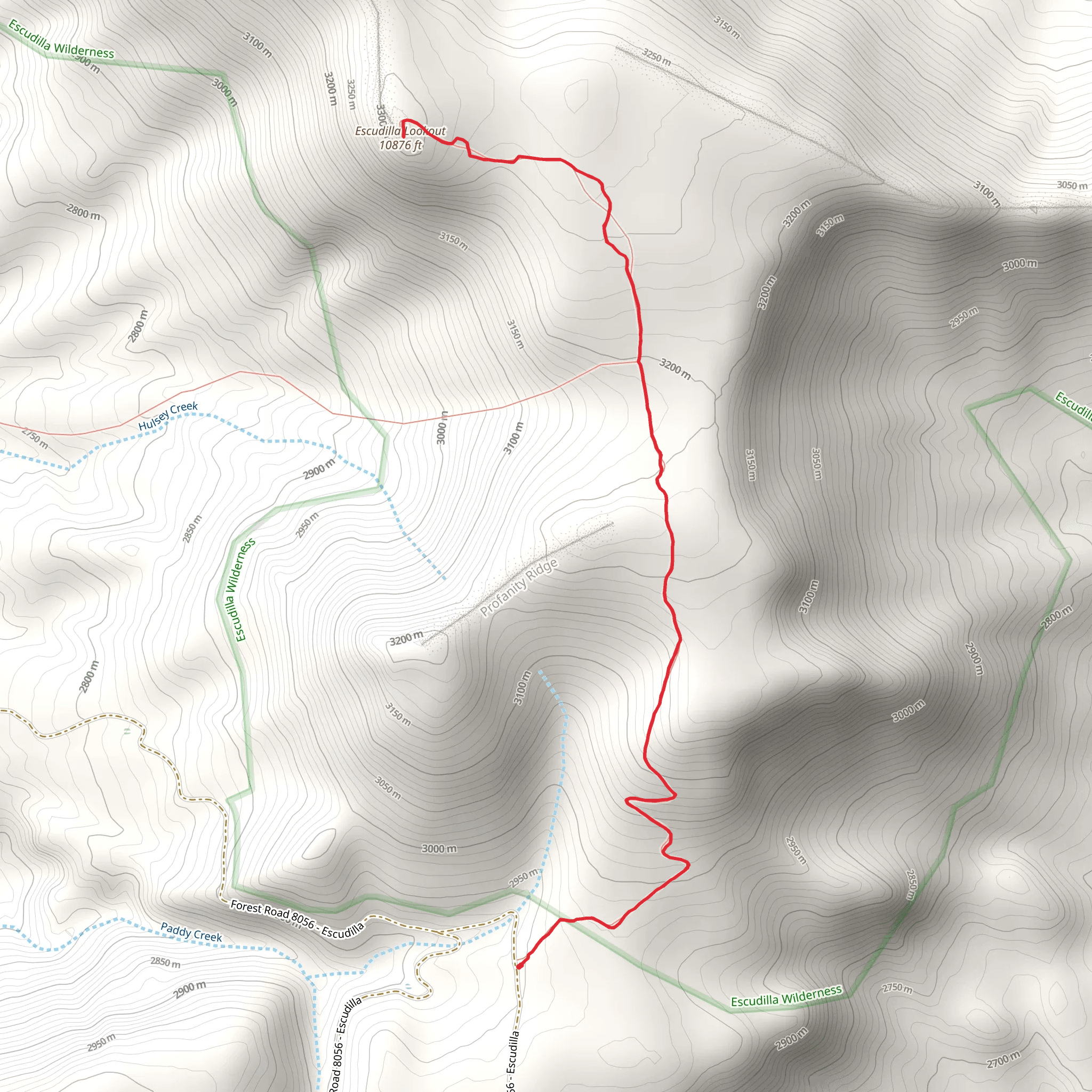 Escudilla Mountain via Escudilla National Recreation Trail mobile static map