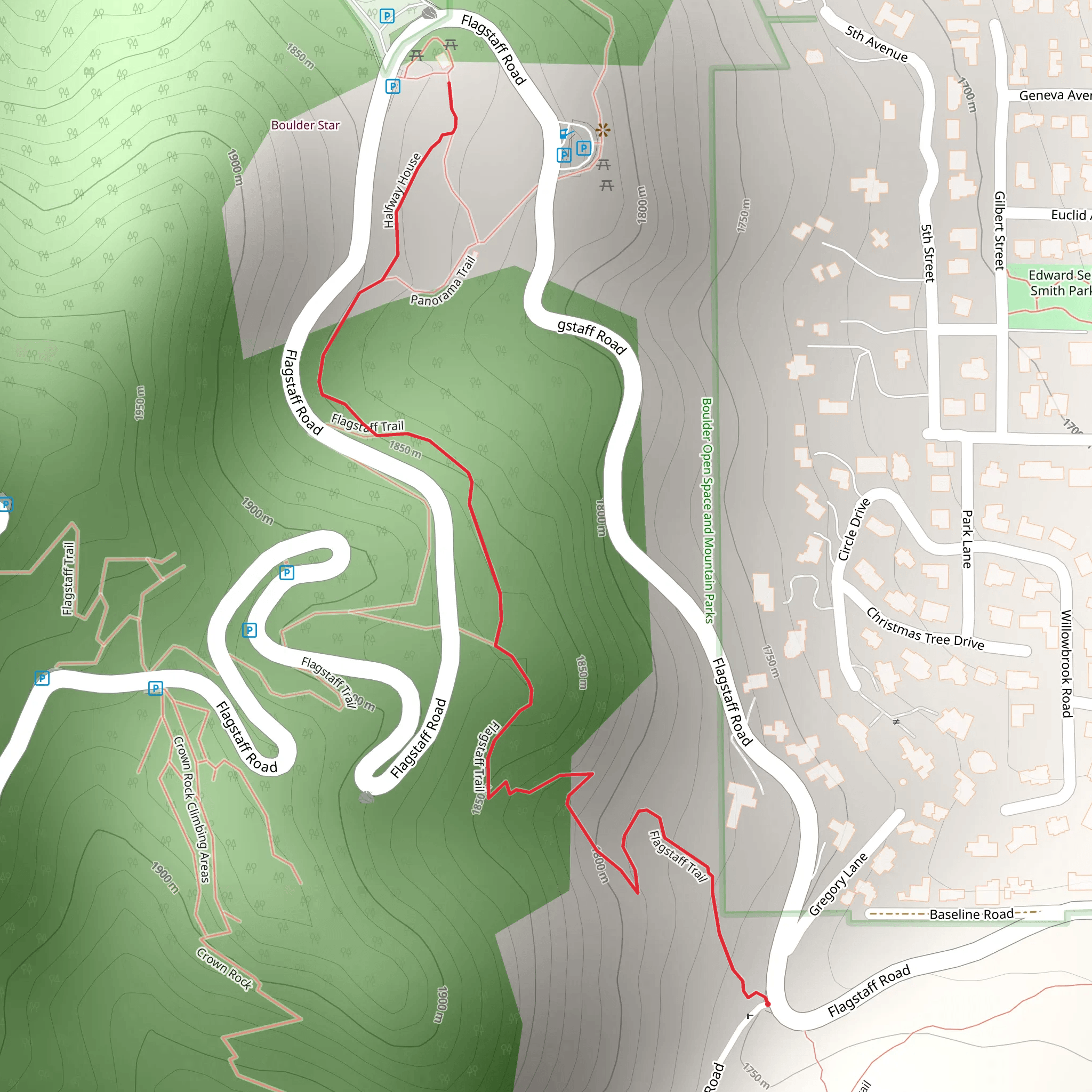 Flagstaff Trail mobile static map