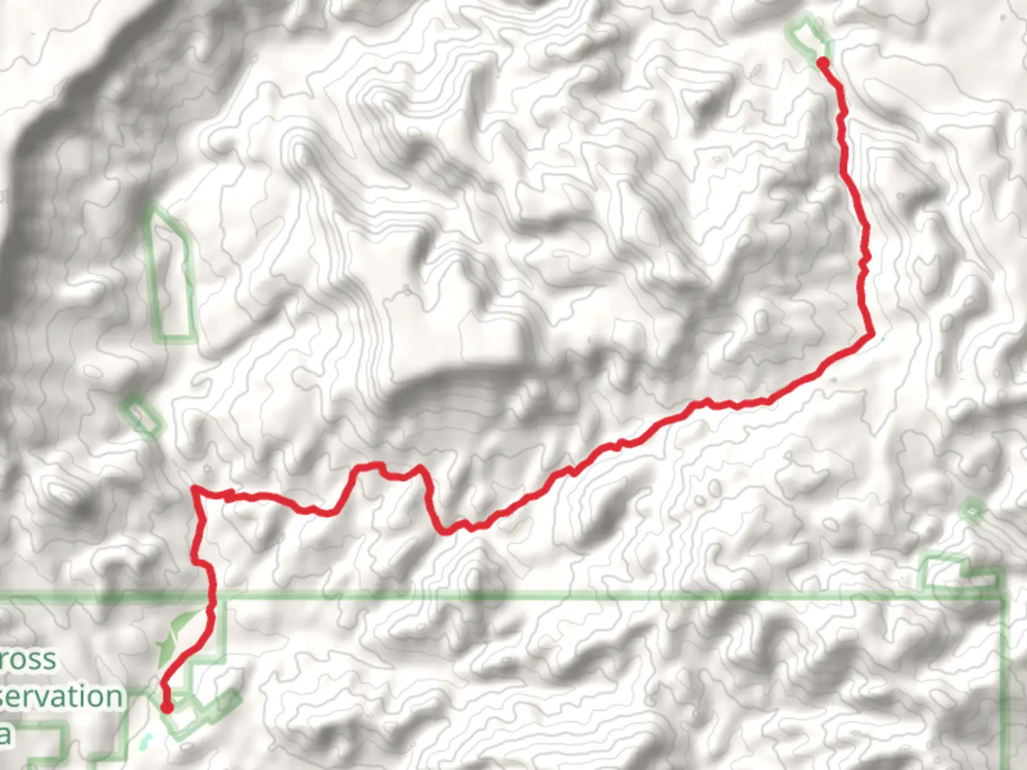 An image depicting the trail Spur Cross Road to Trail 247 and its surrounding area.