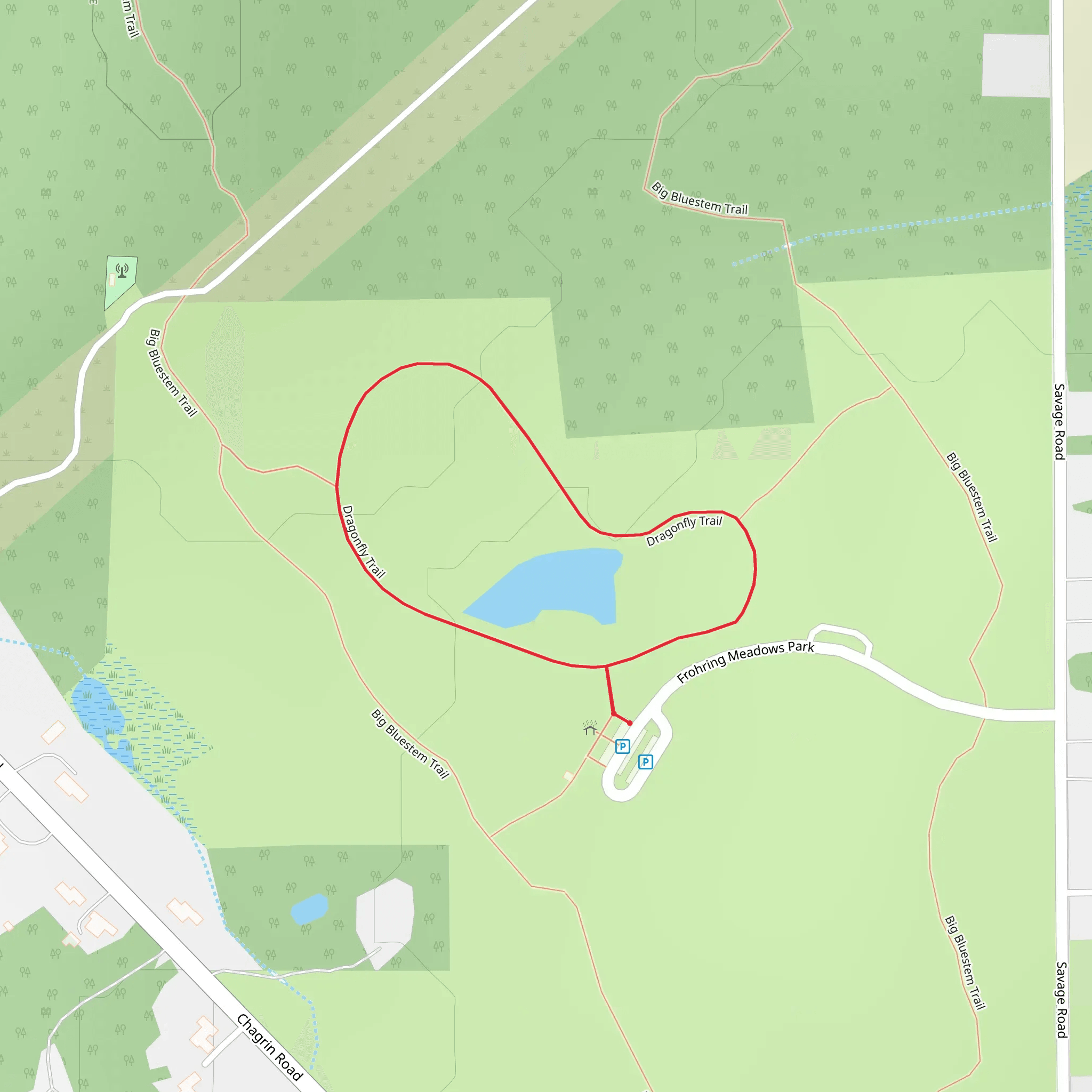 Dragonfly Loop Trail mobile static map