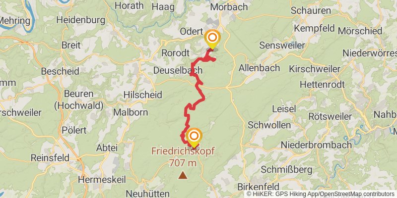 Saar-Hunsrück-Steig stage 8 Map
