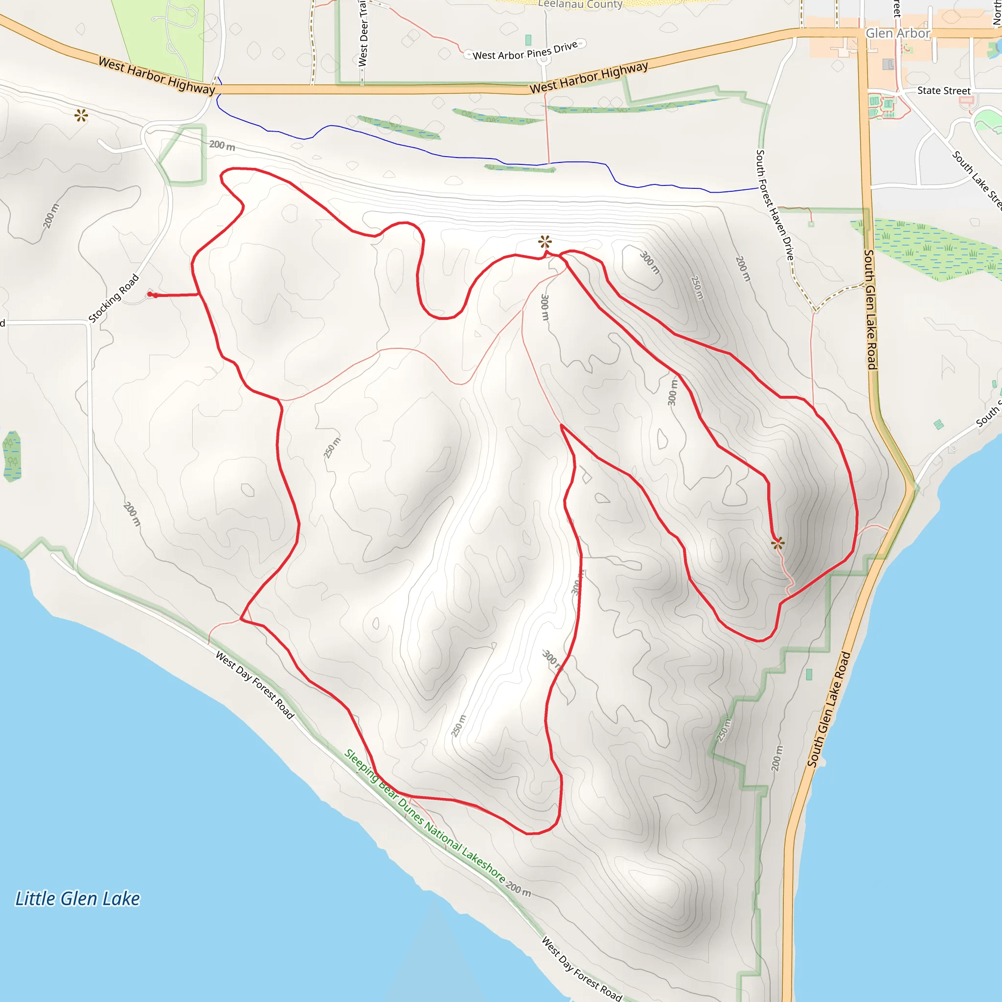 Alligator Hill and Big Glen Lookout Loop Trail mobile static map