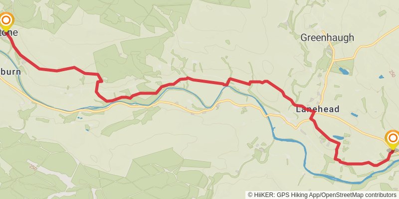 River Tyne Walk - North stage 3 Map