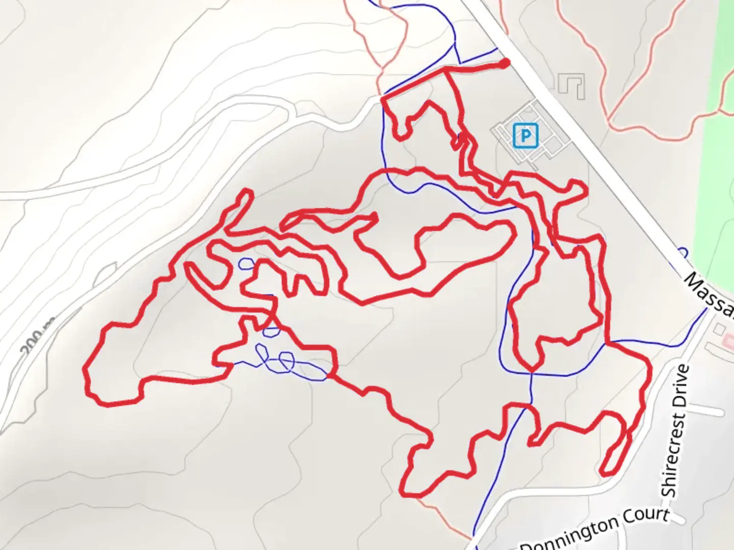 An image depicting the trail Parker Loop and its surrounding area.