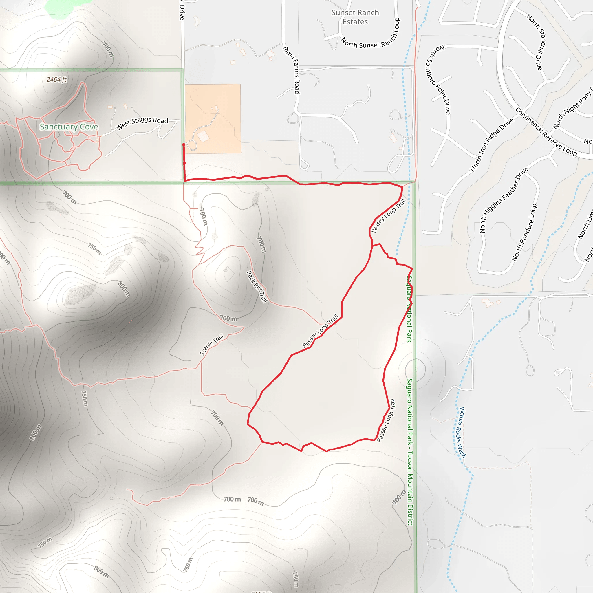Passey Loop Trail mobile static map