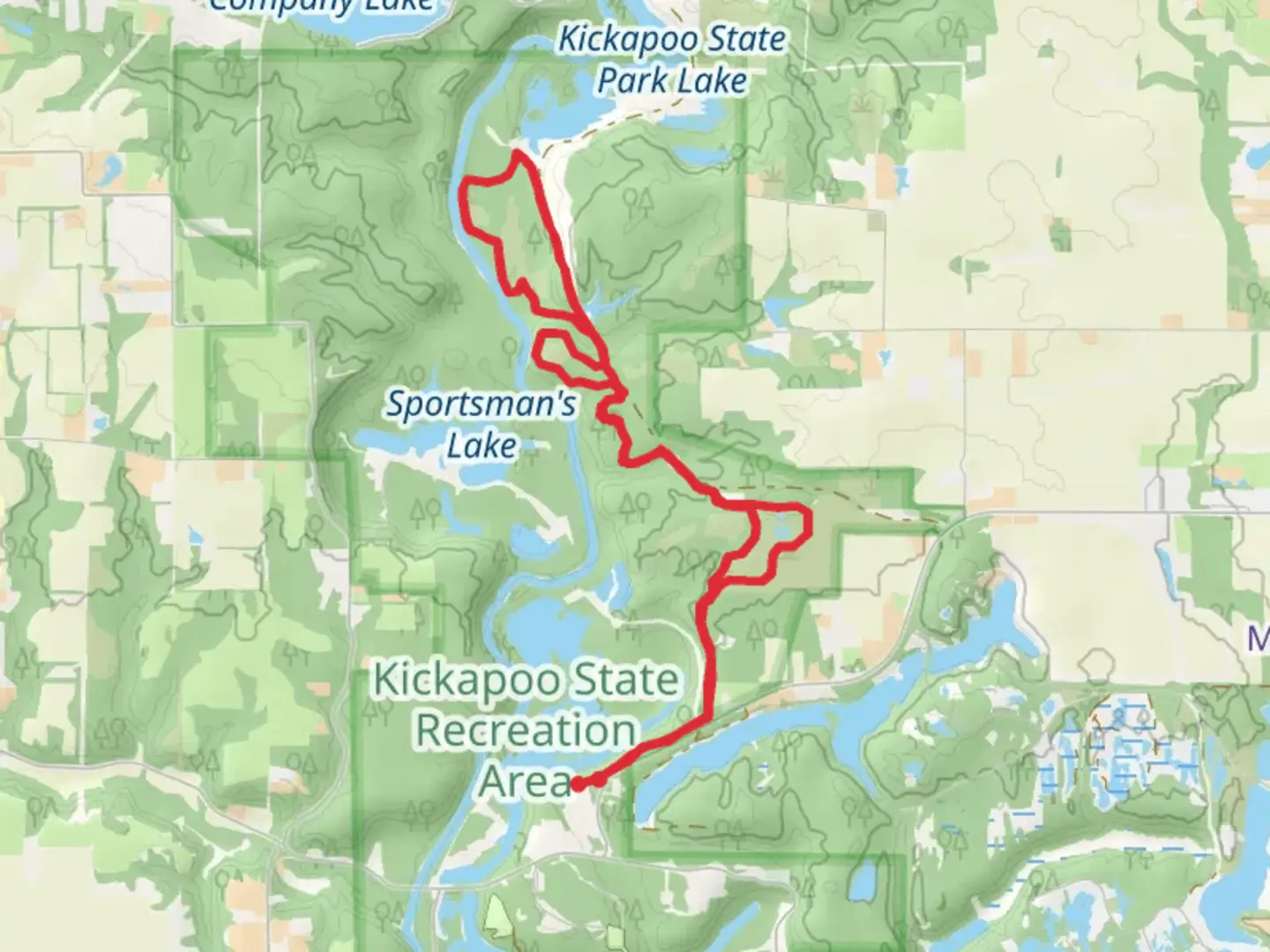 An image depicting the trail Middle Fork Vermilion River - Out and Back Trail and its surrounding area.