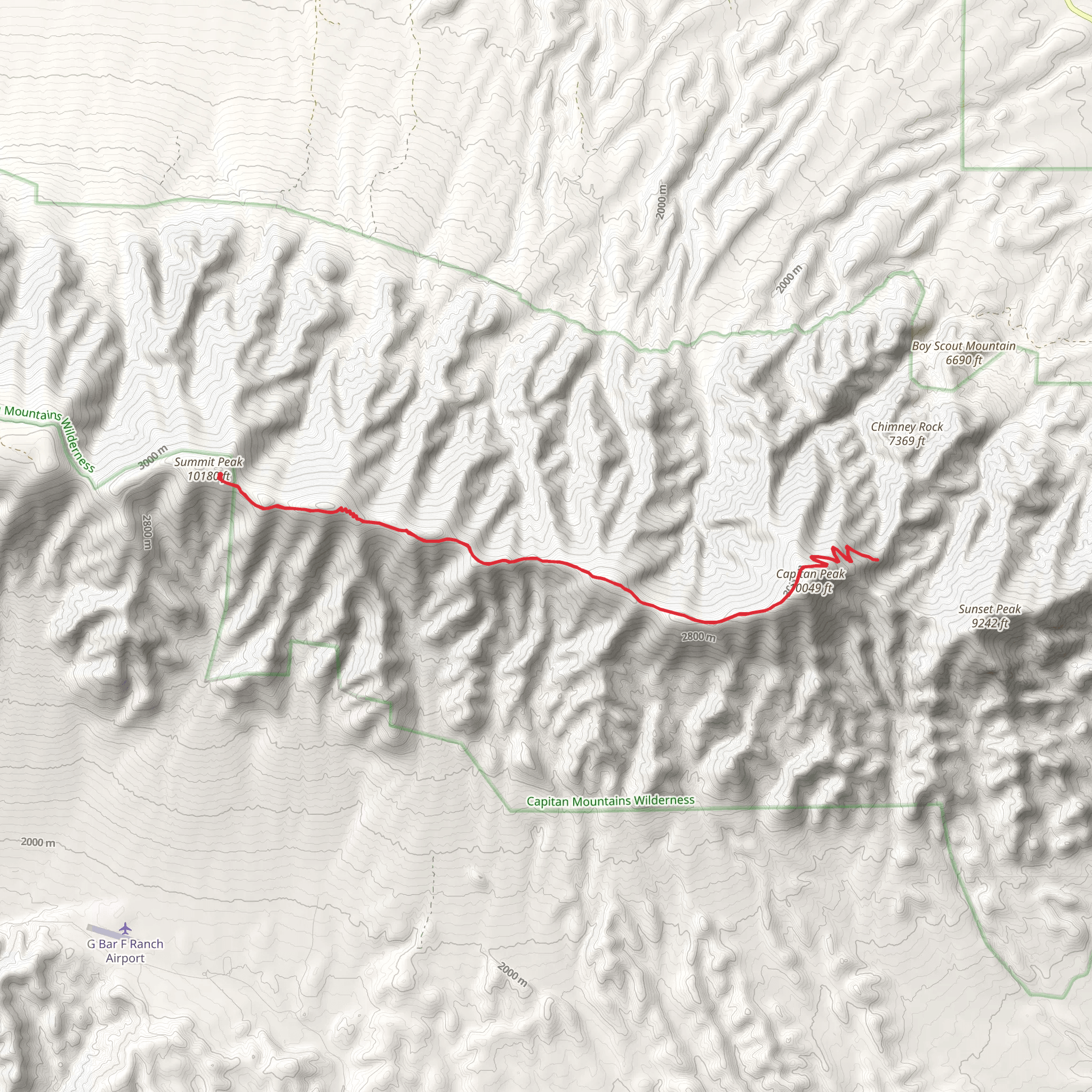 Summit Trail mobile static map