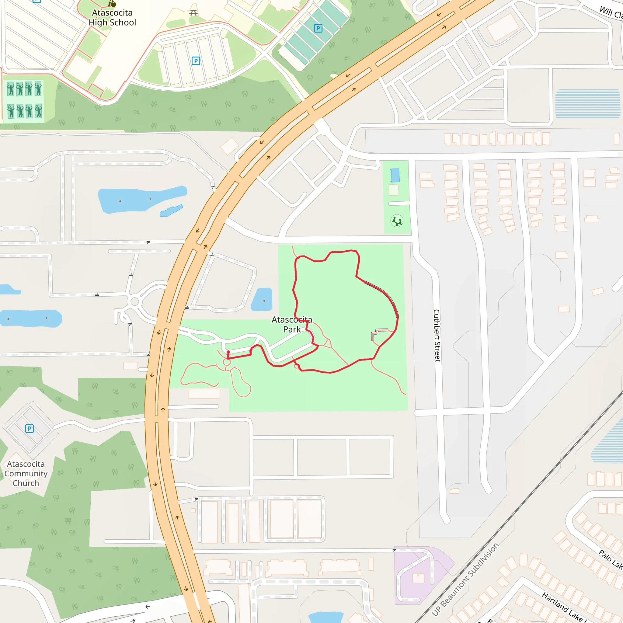 Atascocita Park Loop mobile static map