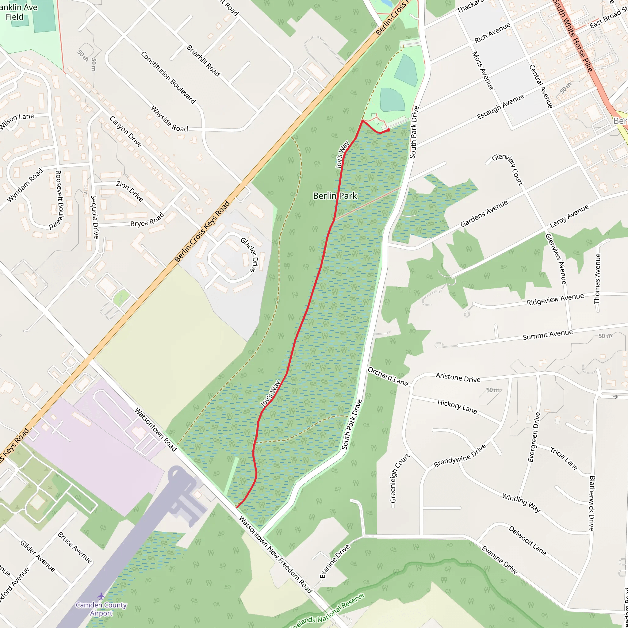 Berlin Park Walk mobile static map