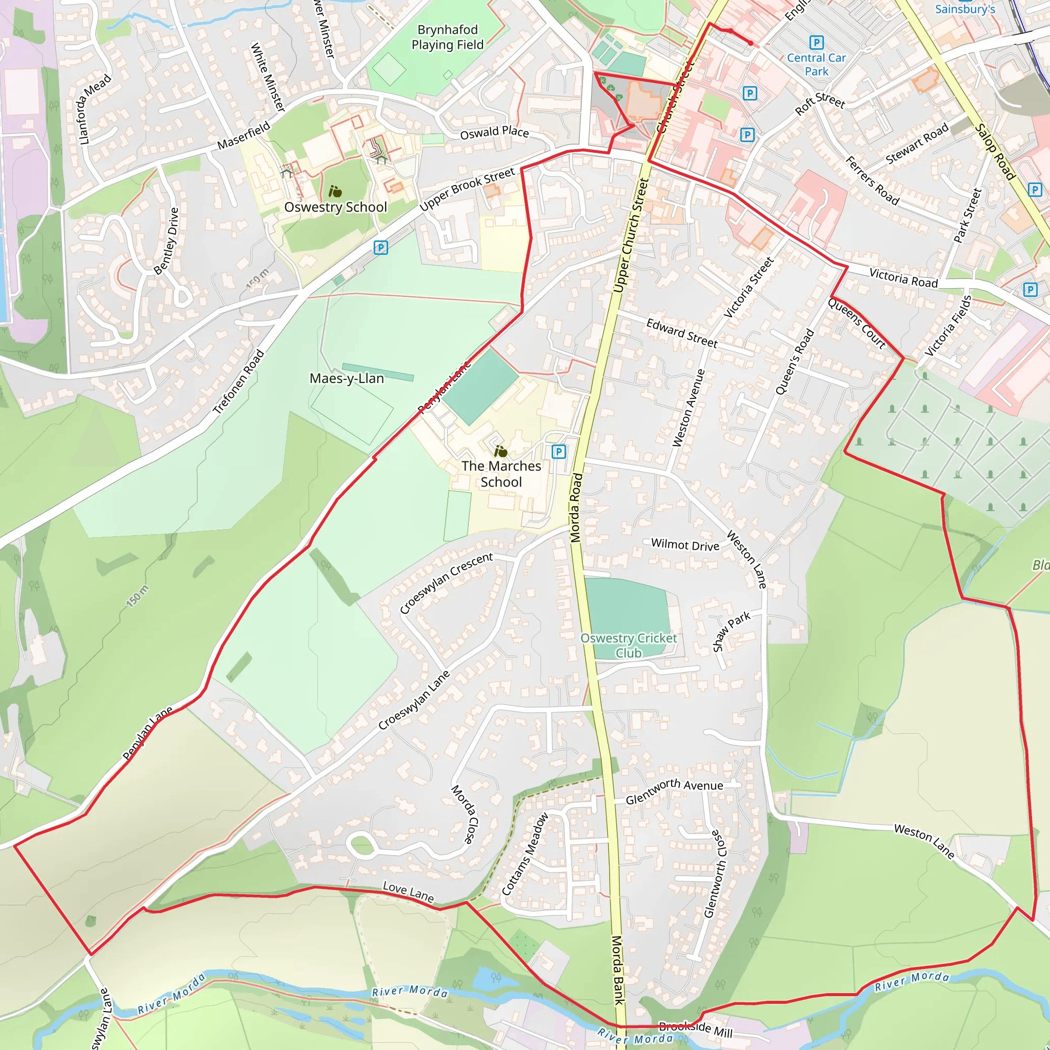 Oswestry Loop mobile static map