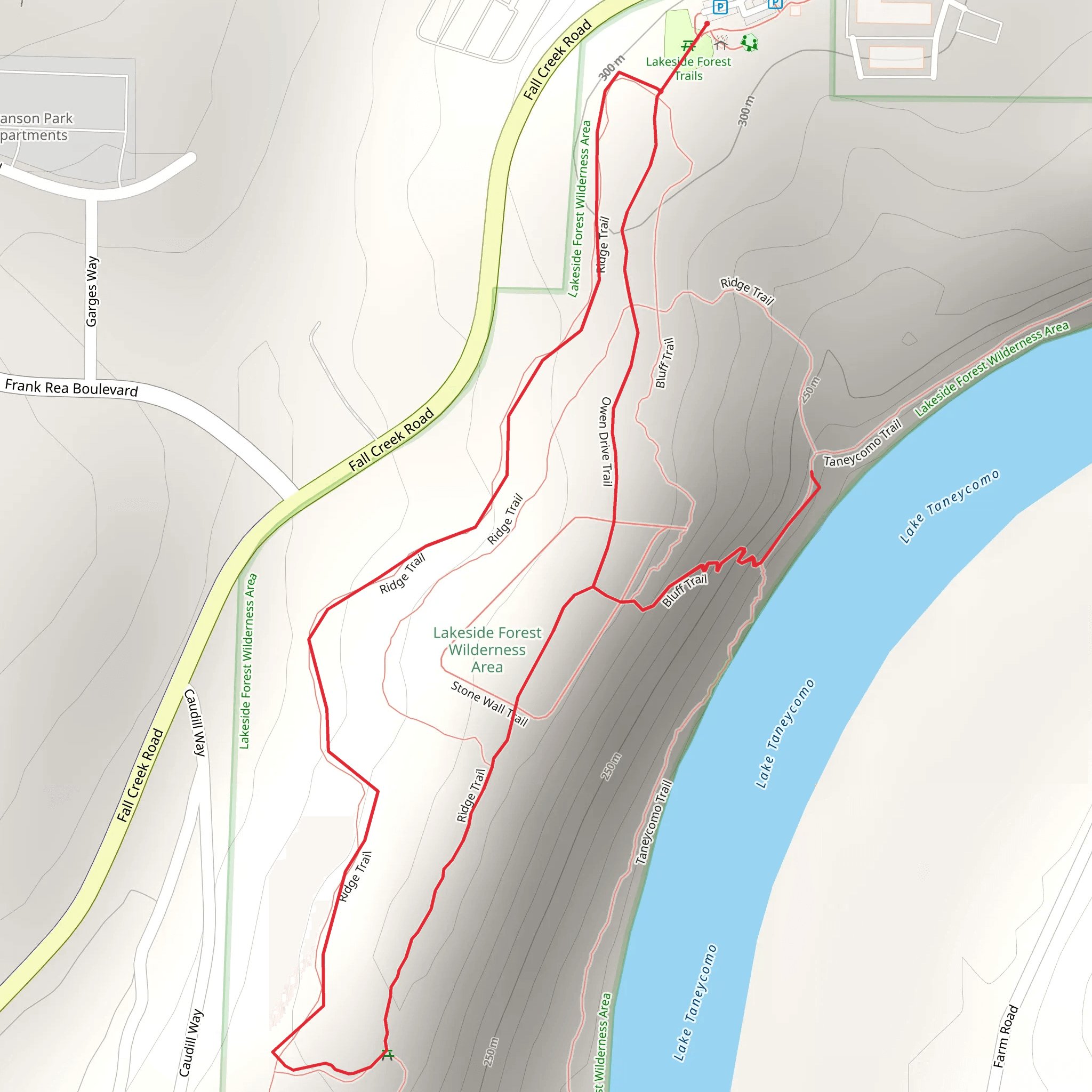 Table Rock Lake Loop mobile static map