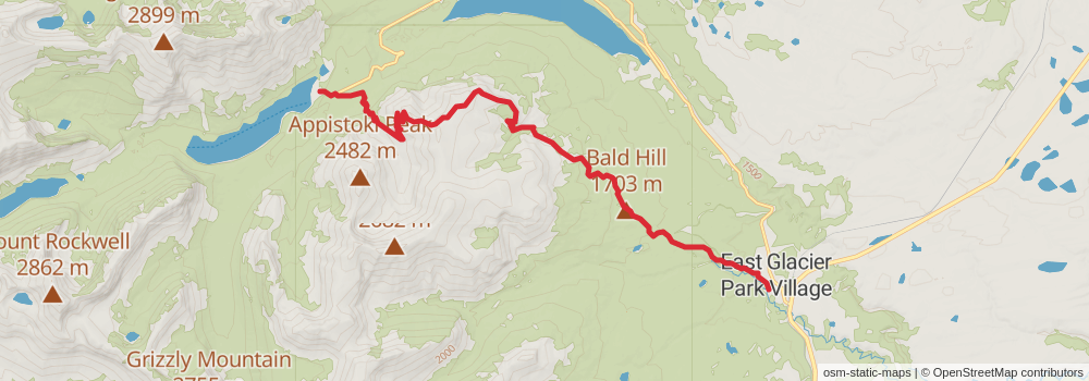 American Perimeter Trail - Rocky Mountains Primary stage 143 Map