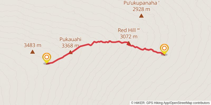 Mauna Loa Trail stage 2 Map