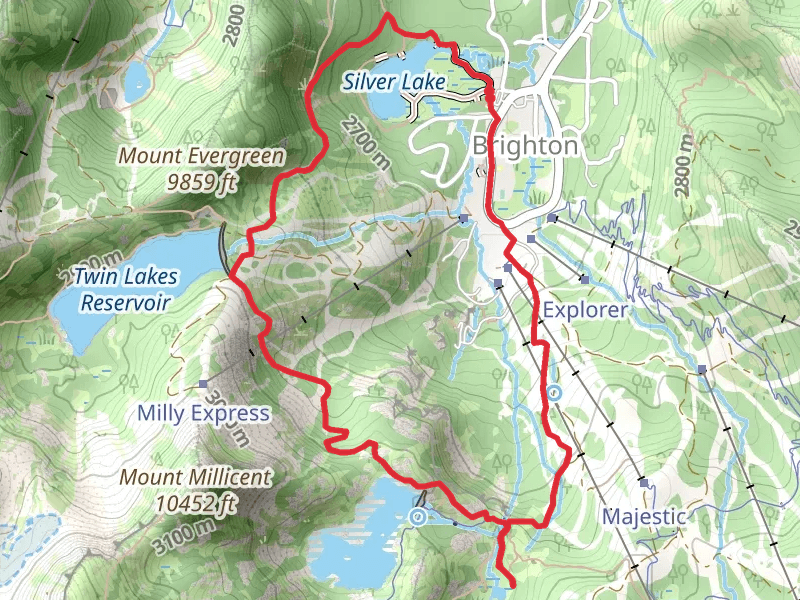 Lake Mary and Twin Lakes Reservoir via Brighton Lakes Trail