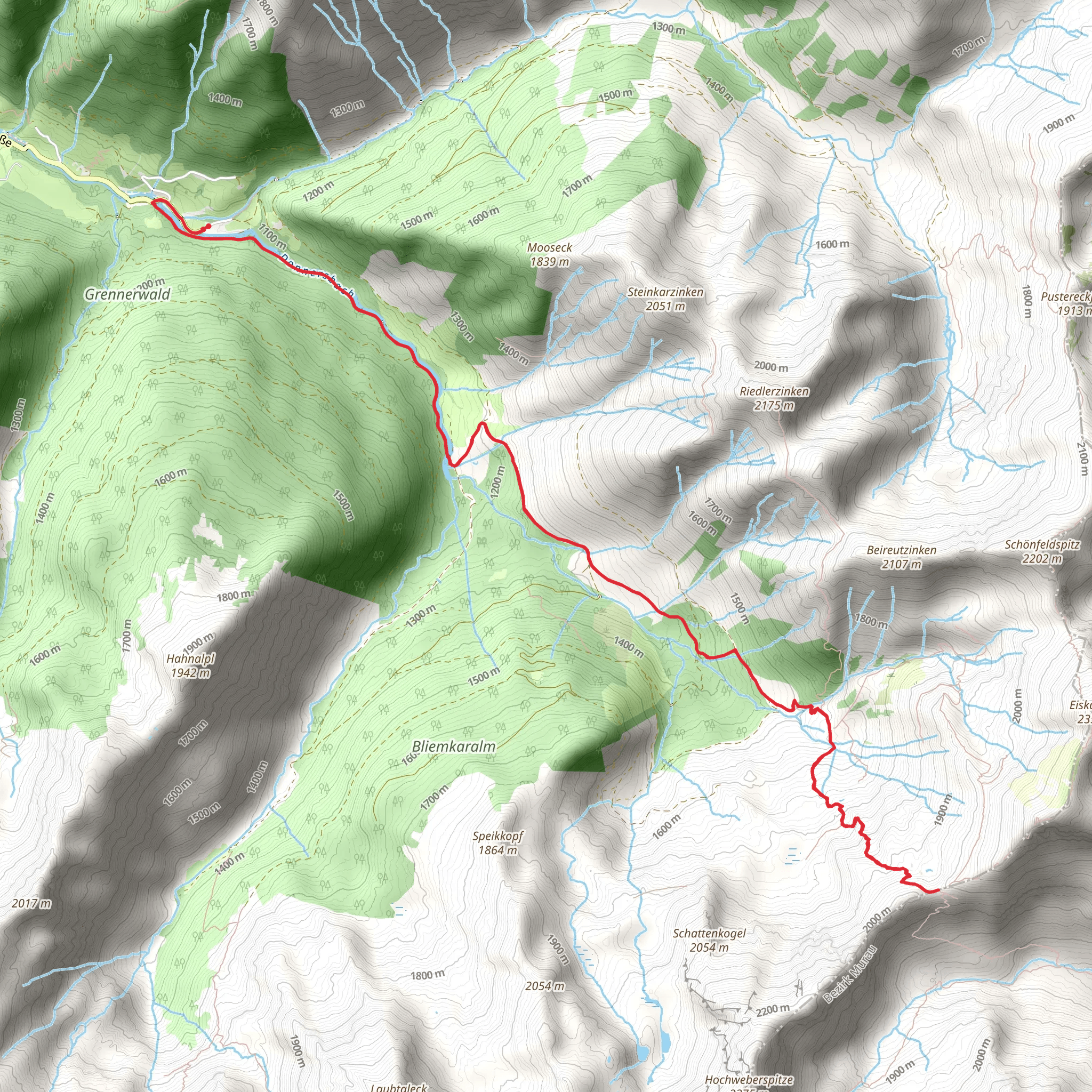 Glattjoch Chapel Trail mobile static map