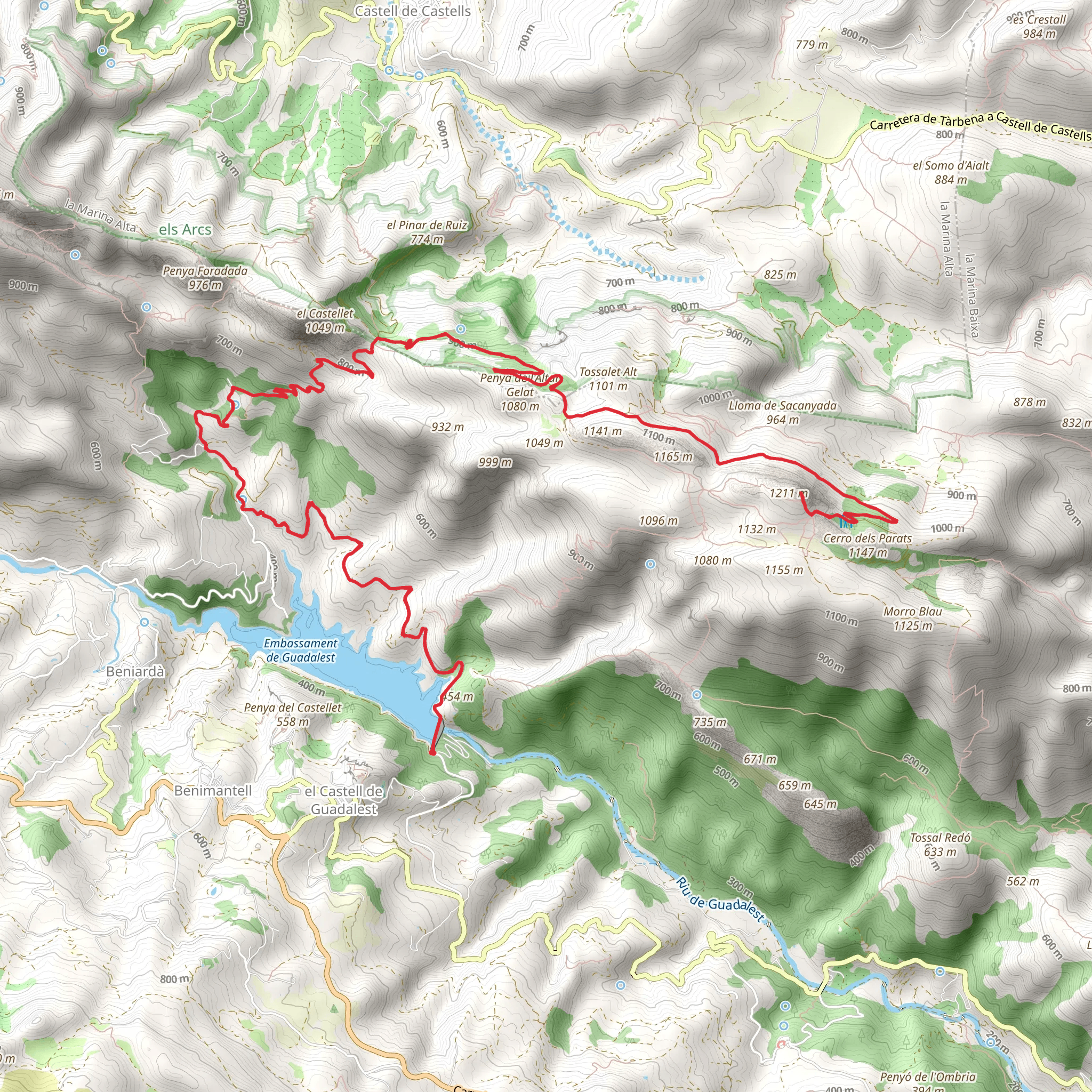 Guadalest - Xorta Summit PR CV 018 mobile static map