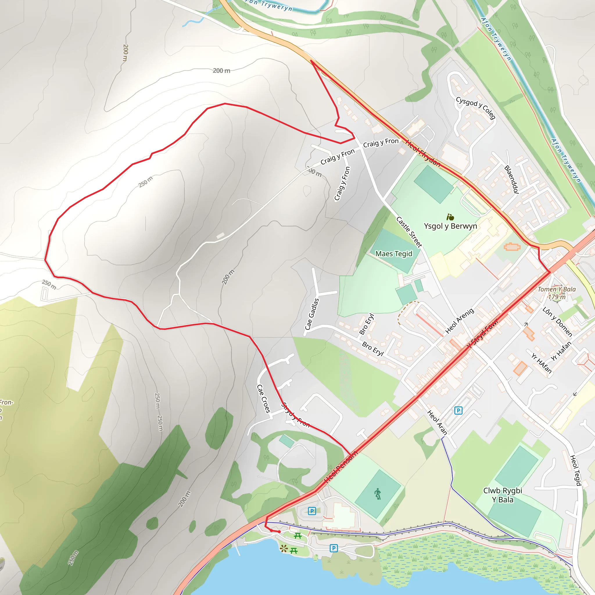 Craig y Fron - Y Bala mobile static map