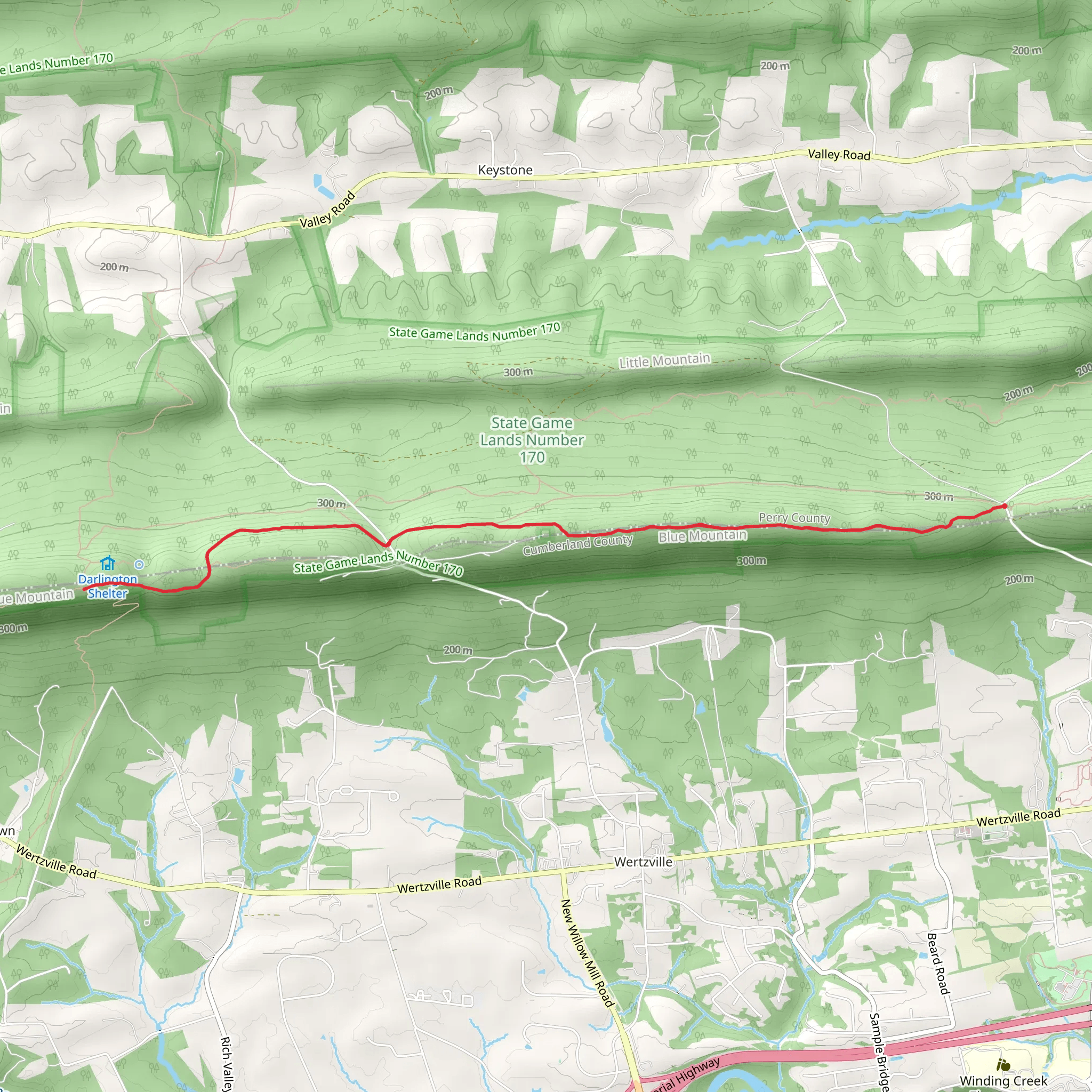 Darlington Trail mobile static map