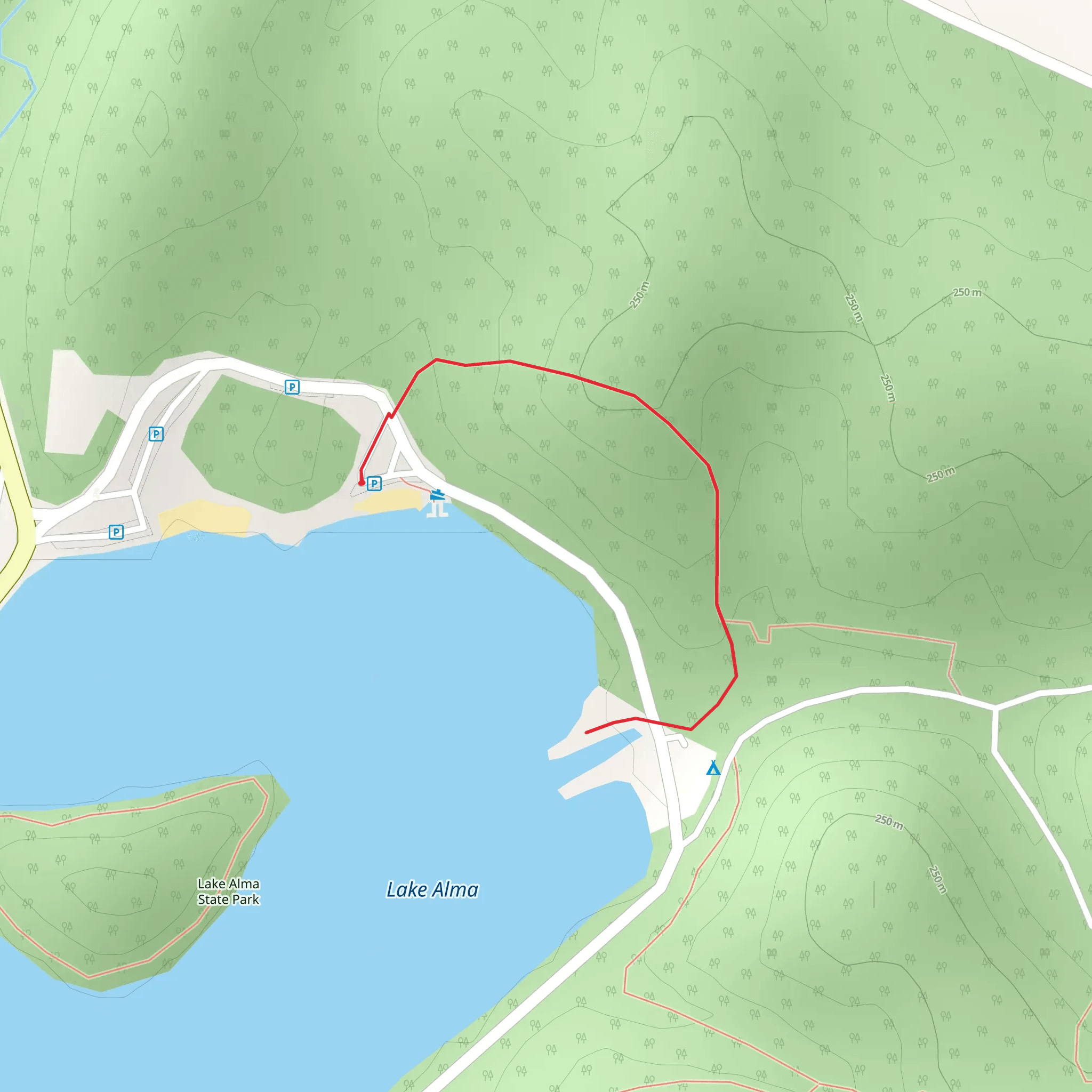 Lake Alma mobile static map