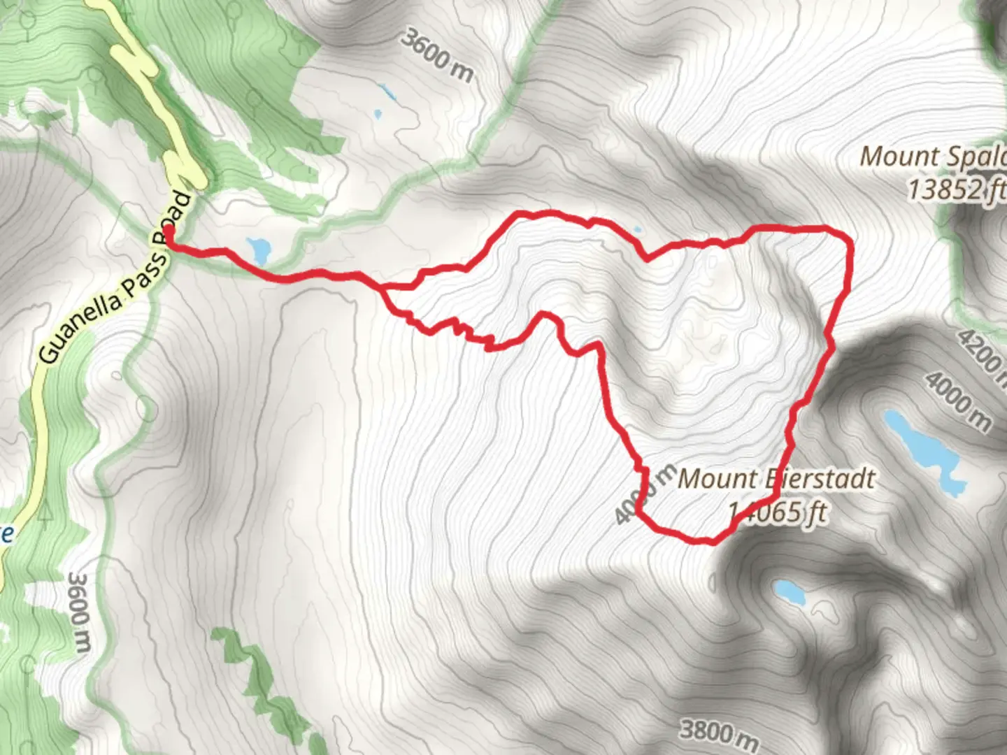 An image depicting the trail Mount Bierstadt Loop Trail and its surrounding area.