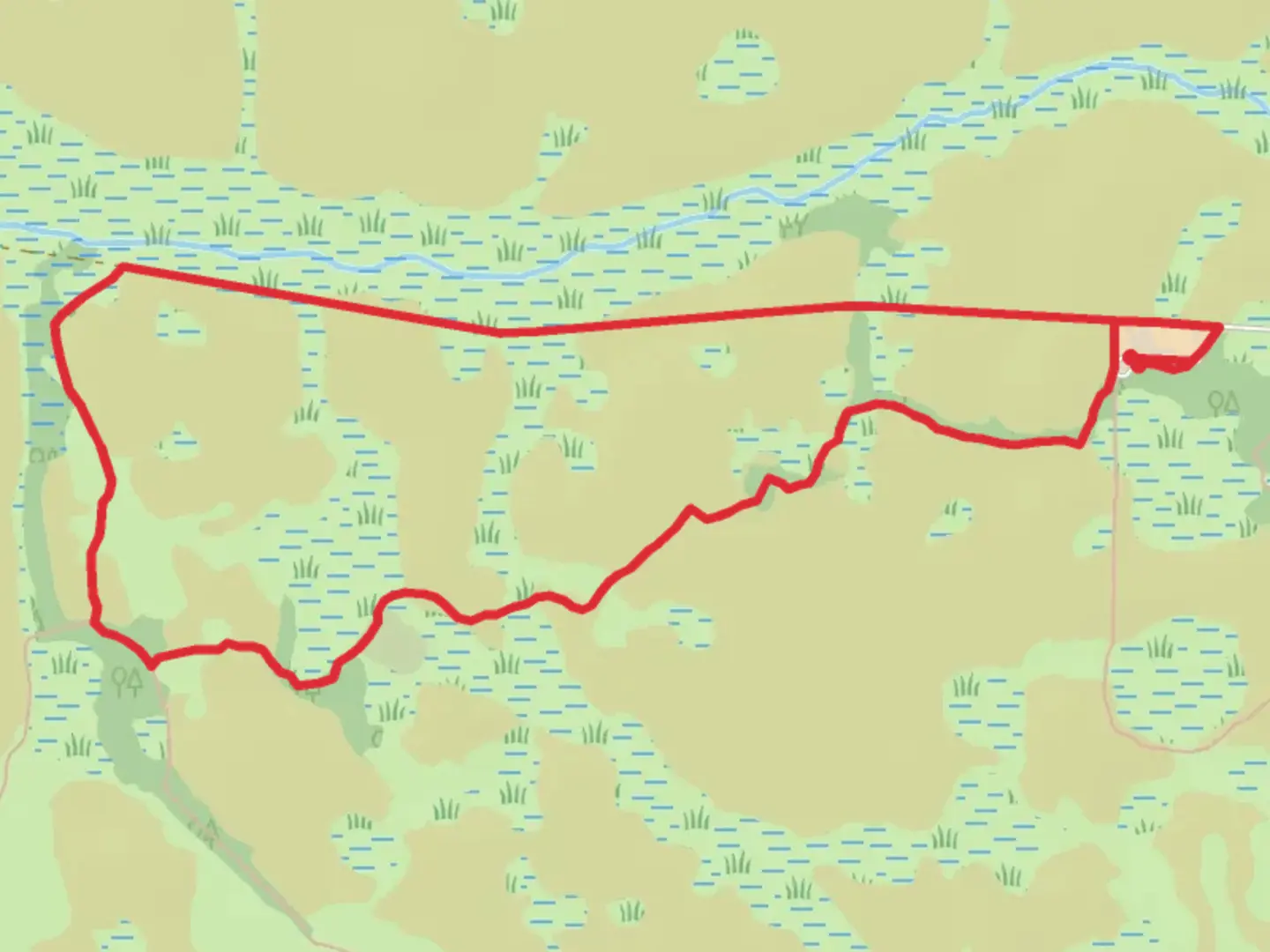 An image depicting the trail Prairie And AP Loop Trail and its surrounding area.