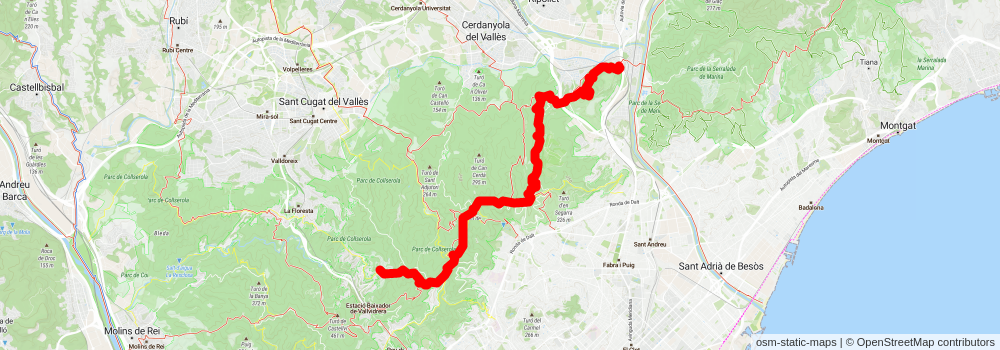 Colserola Ridge PR C 35 stage 2 Map