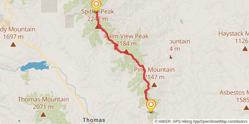 Pacific Crest Trail - Southern California stage 15 Map