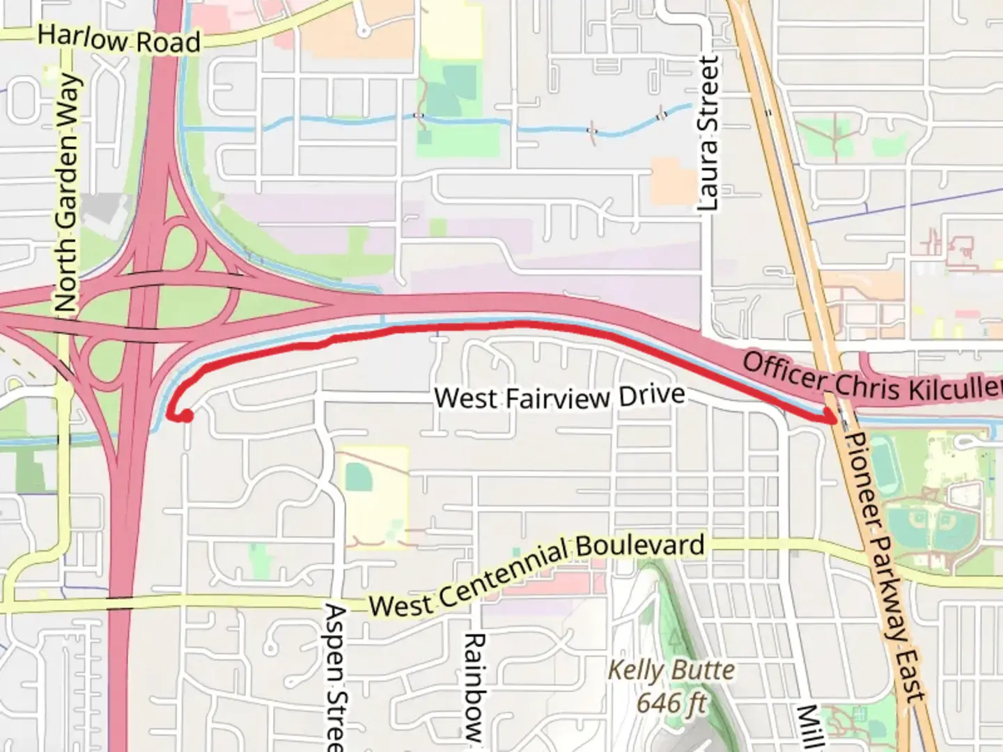 An image depicting the trail By-Gully Jog Path and its surrounding area.