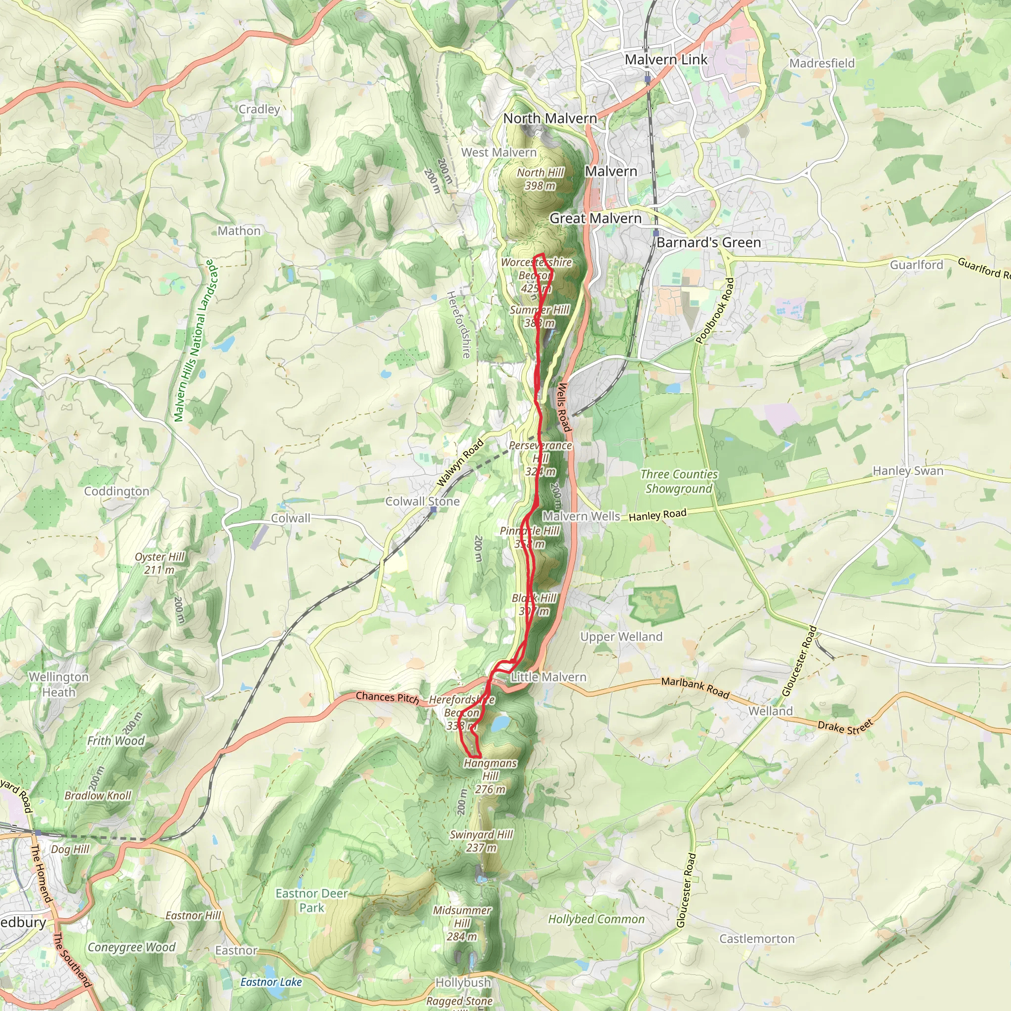 Millenium Hill, Wynds Point, Perseverance Hill, and Summerhill Loop mobile static map