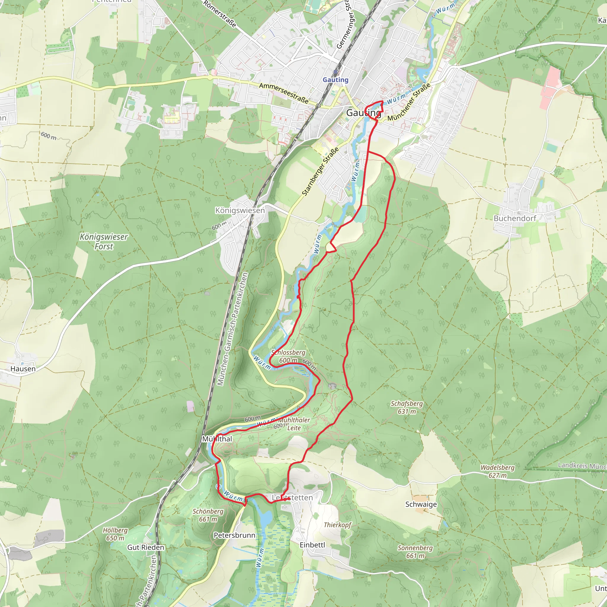 Würm Loop mobile static map