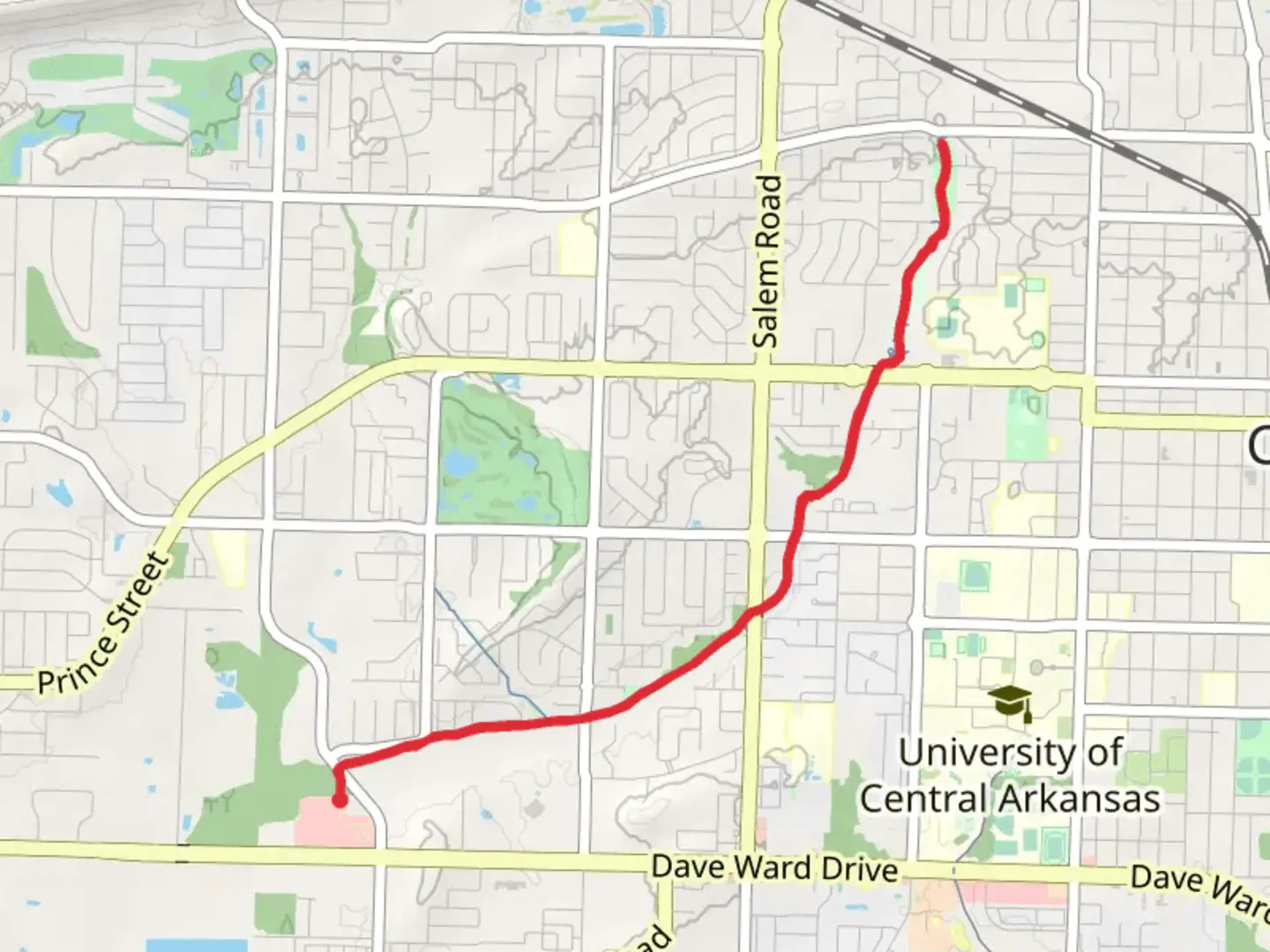 An image depicting the trail Tucker Creek Walking Trail and its surrounding area.