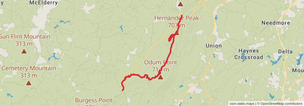 American Perimeter Trail - The South Primary stage 74 Map