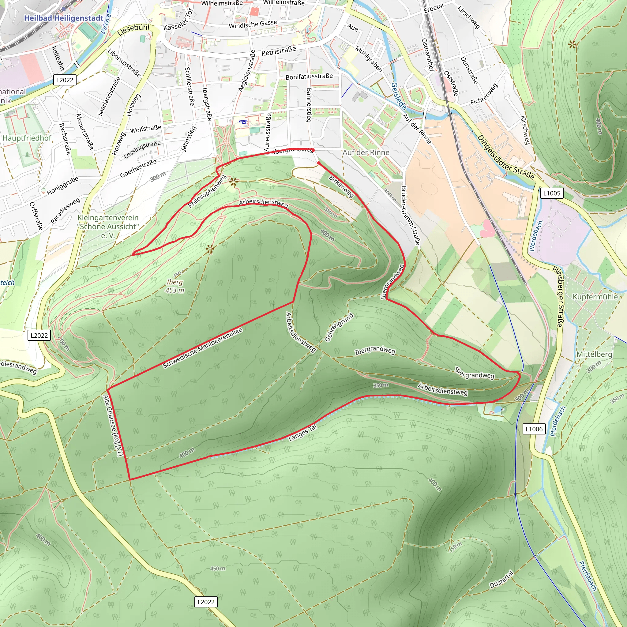 Iberg Runde Walk mobile static map