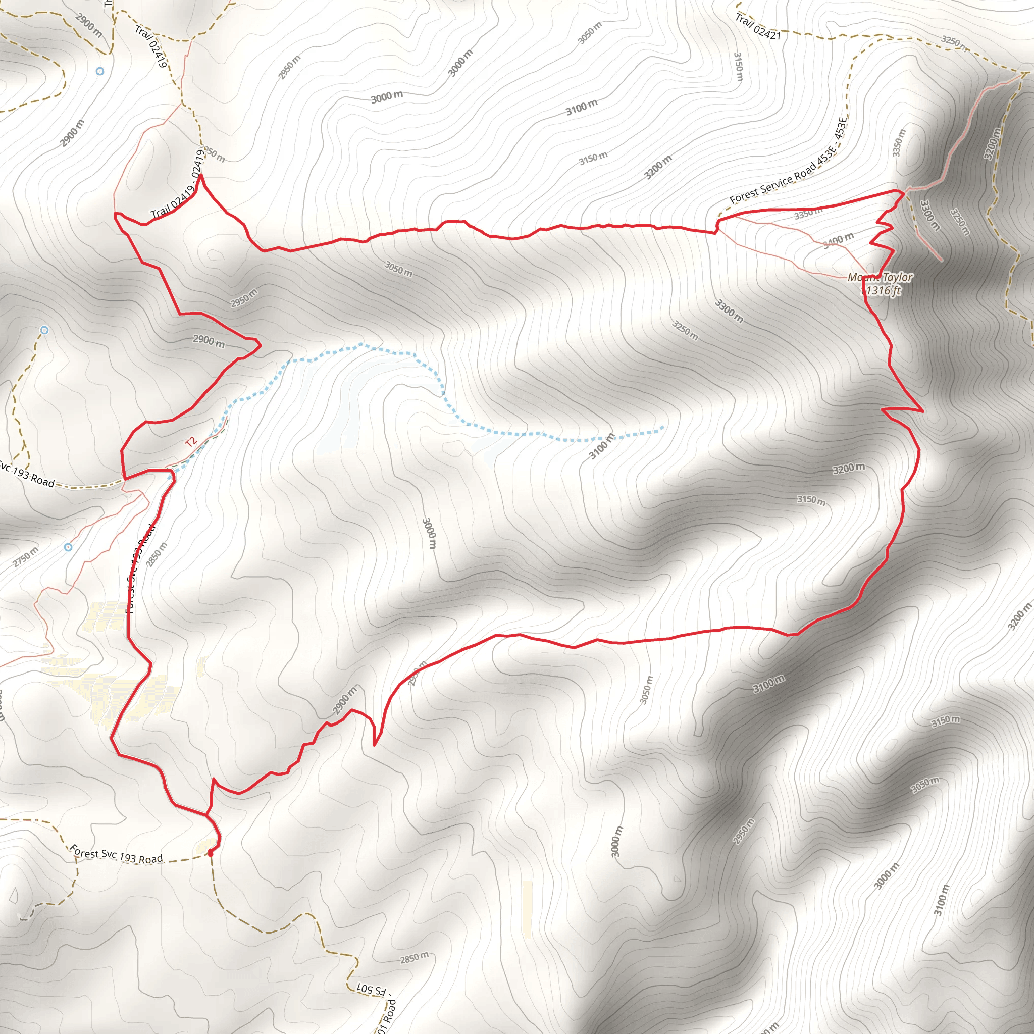 Mount Taylor Loop via Gooseberry Trail and CDT mobile static map