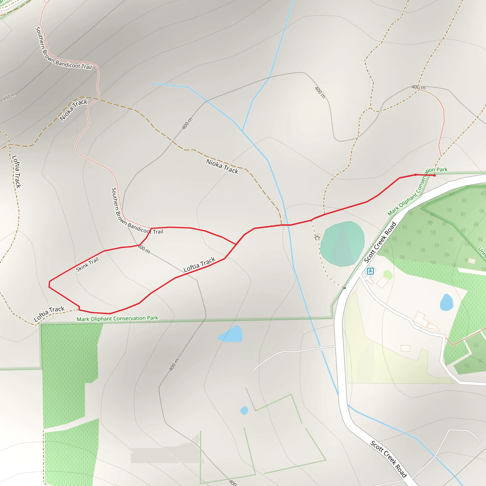 Skink Trail mobile static map