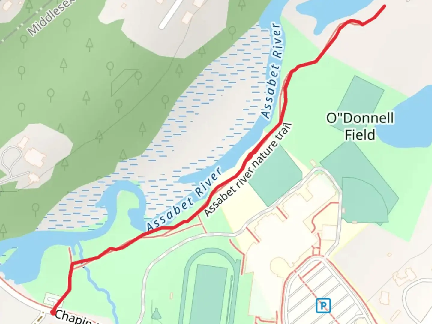 An image depicting the trail Assabet River Nature Trail and its surrounding area.