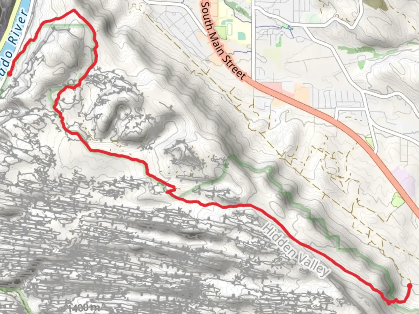 An image depicting the trail Moab Rim Trail Point to Point and its surrounding area.