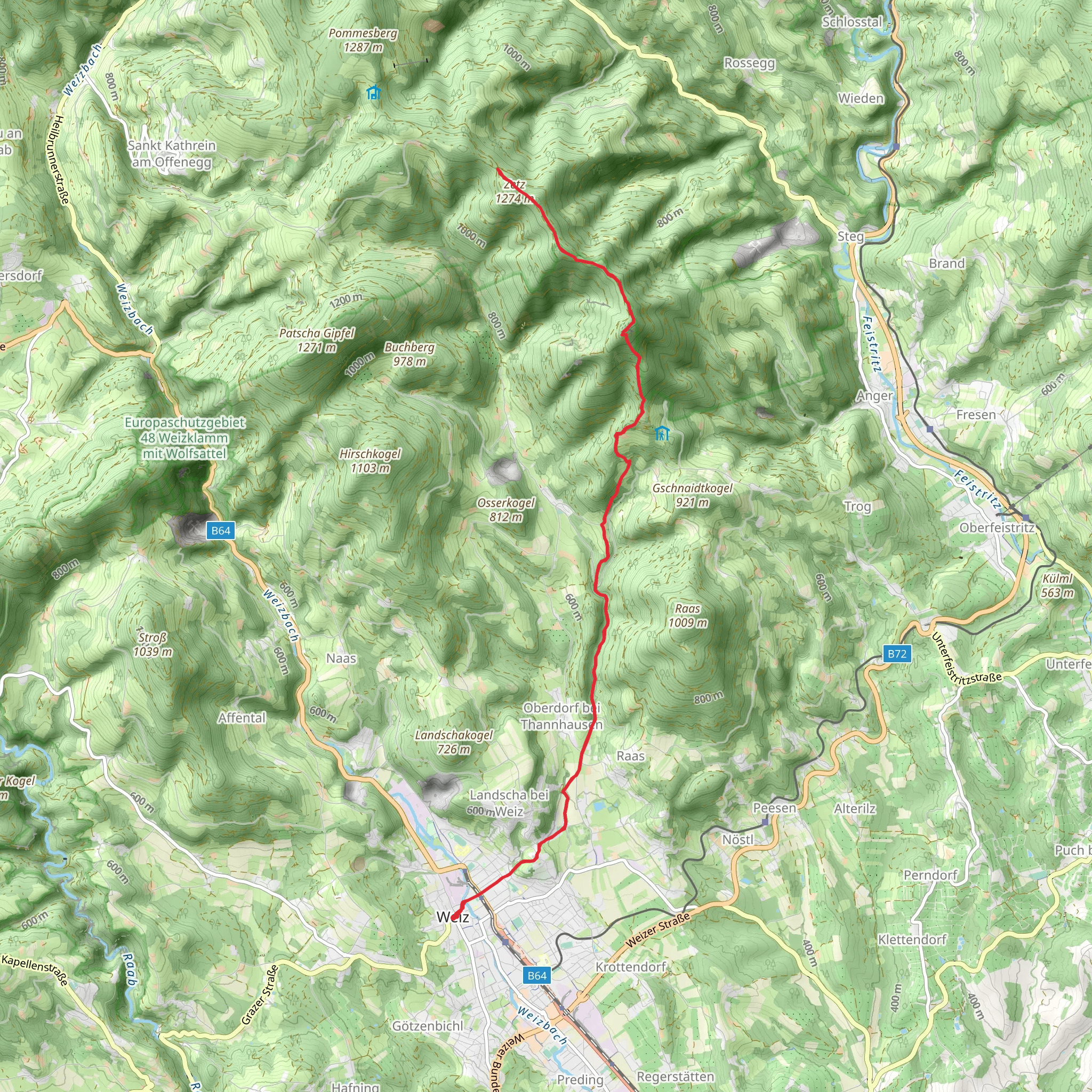 Zetzweg on - The Hand mobile static map