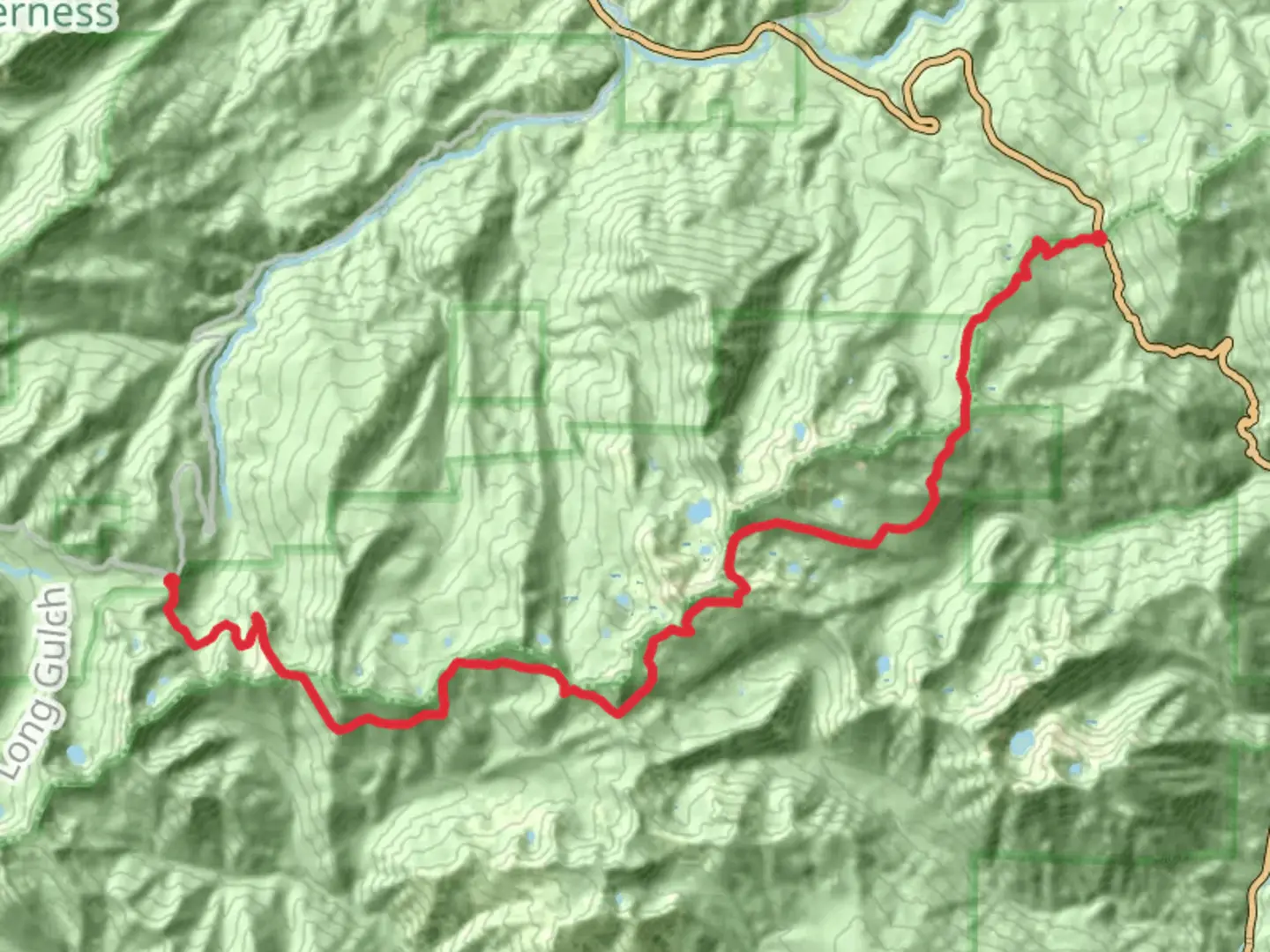 An image depicting the trail Pacific Crest Trail from Carter Meadows Summit and its surrounding area.