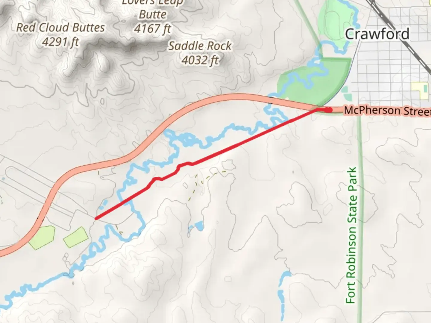 An image depicting the trail White River Walk and its surrounding area.