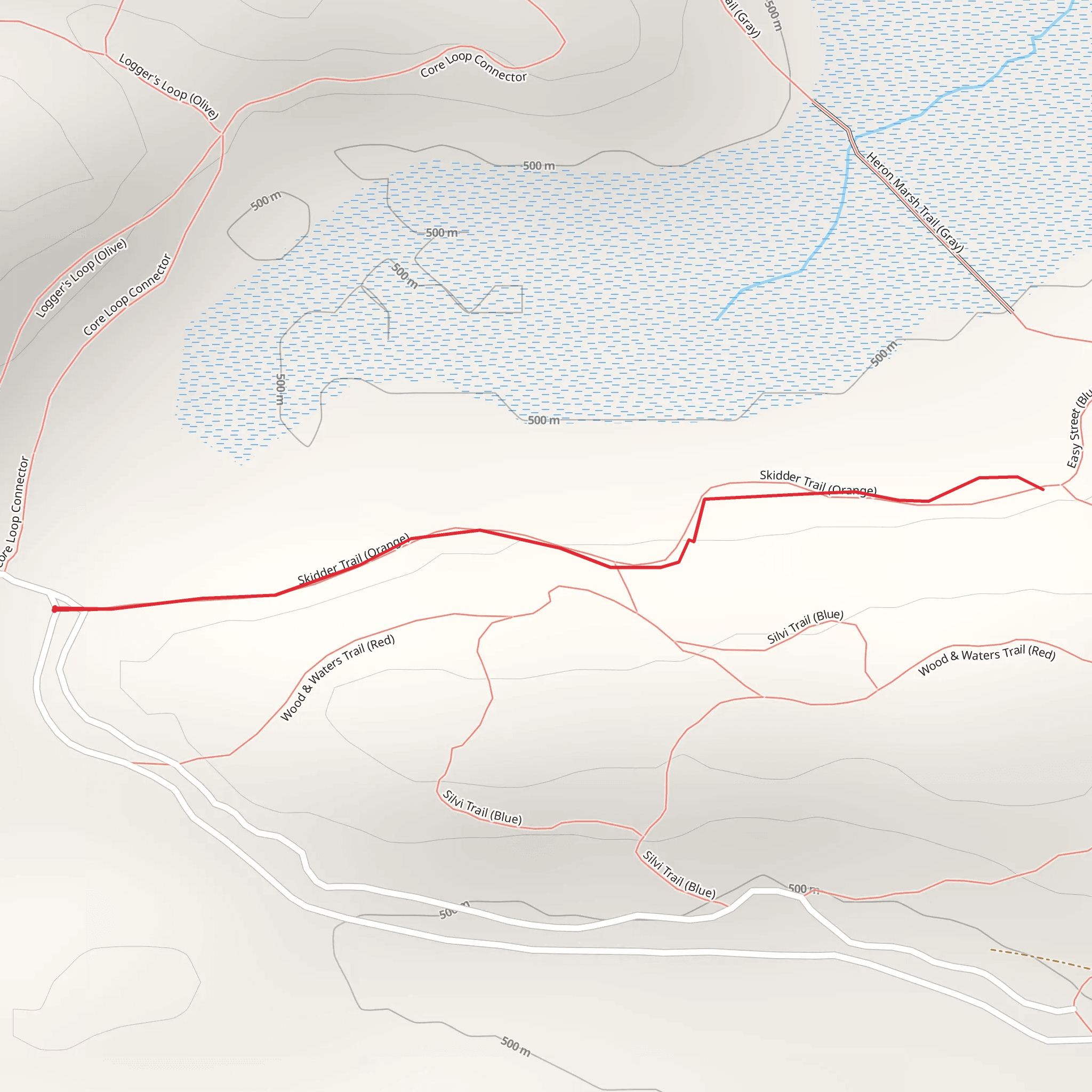 Skidder Trail - Orange mobile static map