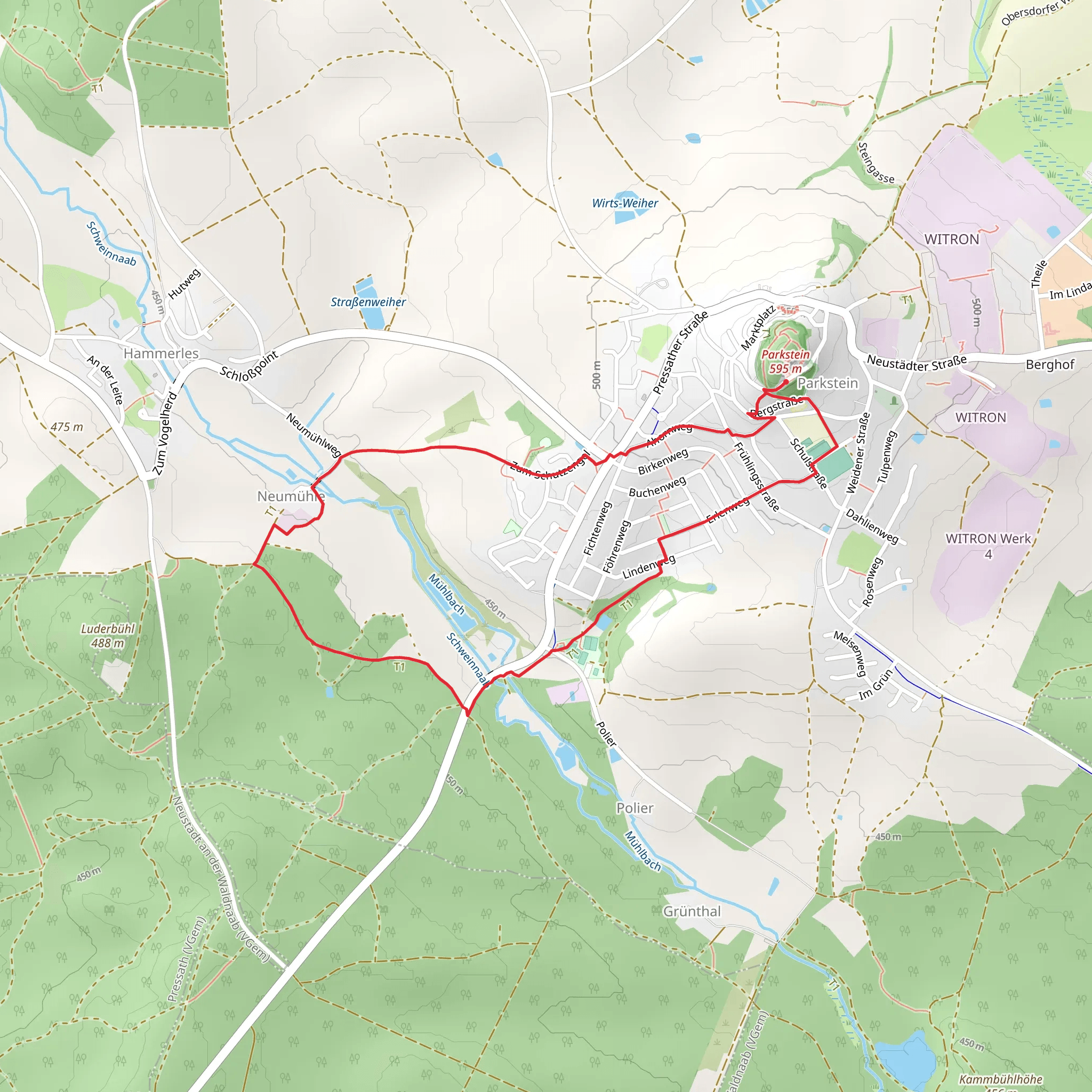 Parkstein Ringweg Circle mobile static map