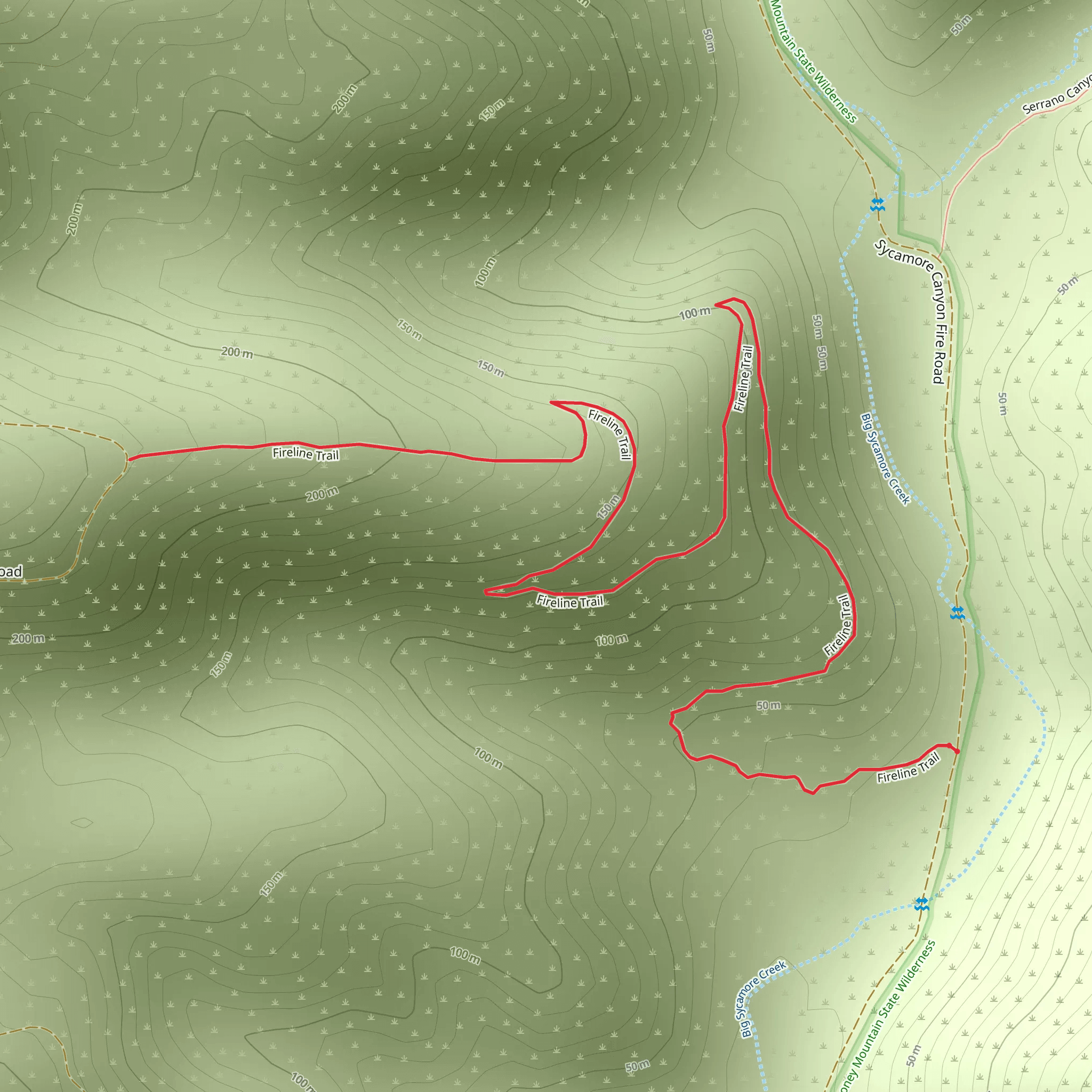 Fireline Trail mobile static map
