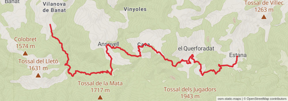 GR 150 Tour of Cadí - Moixeró stage 6 Map